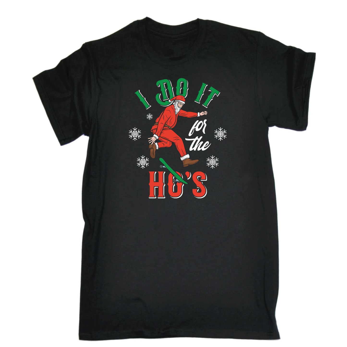 I Do It For The Hos Santa Christmas Funny - Mens Funny T-Shirt Tshirts