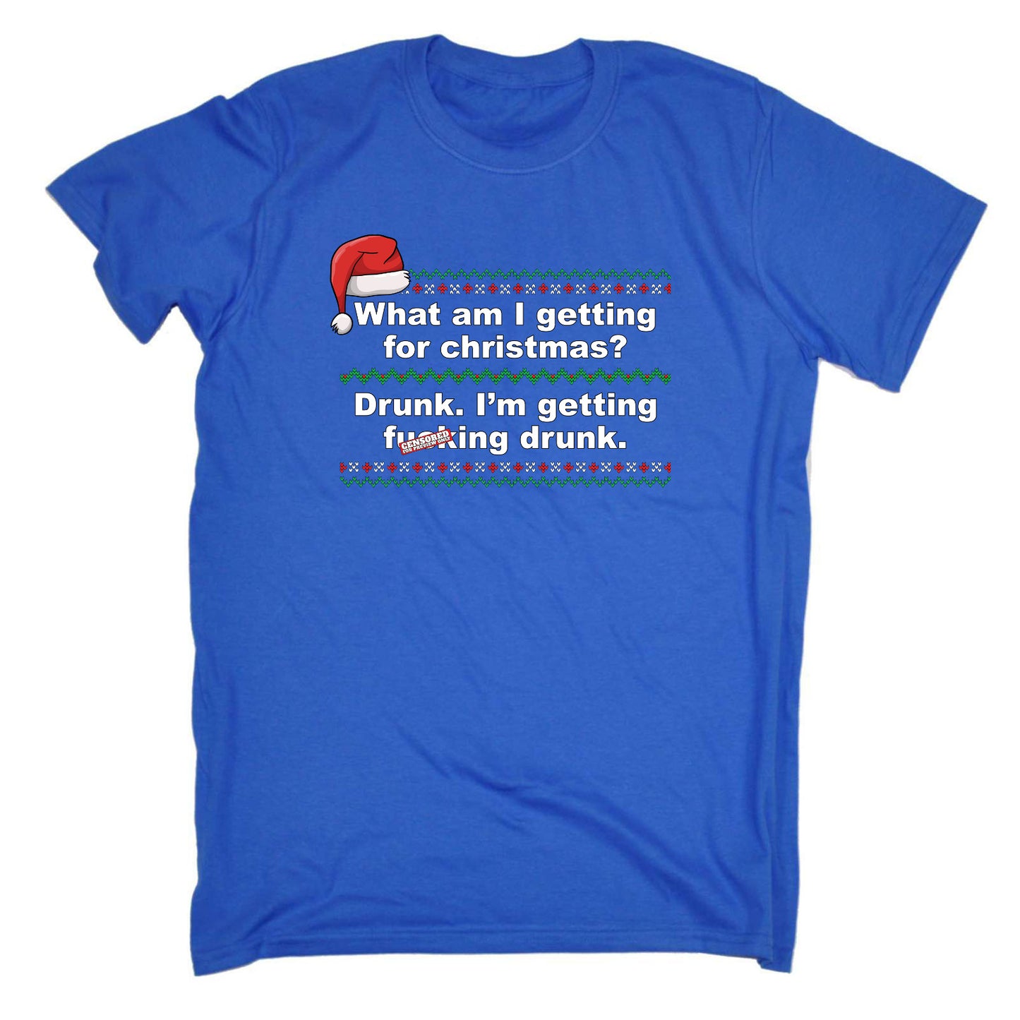 Getting Drunk For Christmas - Mens Funny T-Shirt Tshirts
