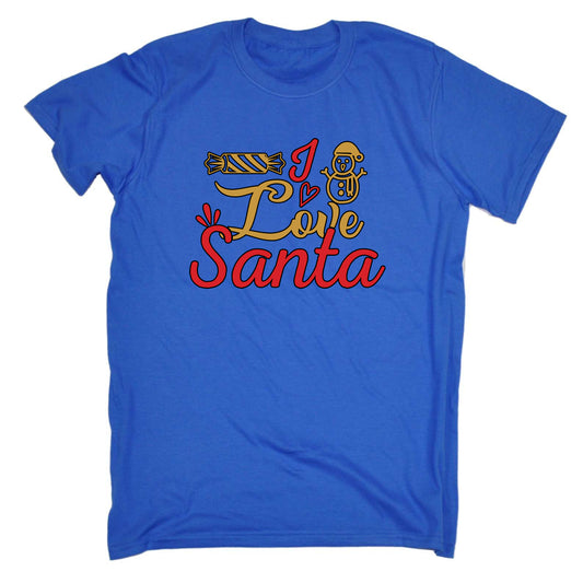 I Love Santa Christmas Xmas - Mens Funny T-Shirt Tshirts