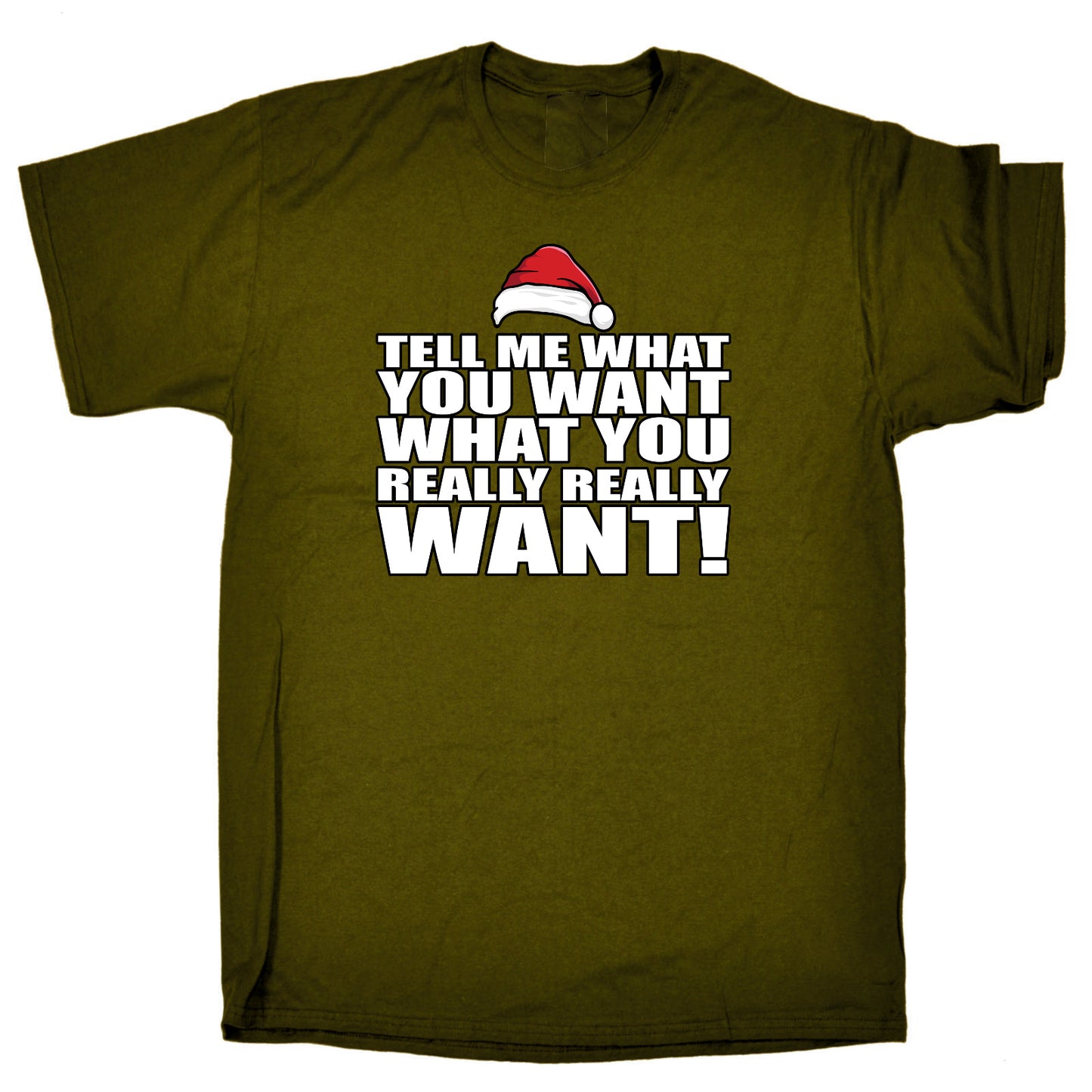 Xmas Tell Me What You Want Christmas Santa - Mens Funny T-Shirt Tshirts