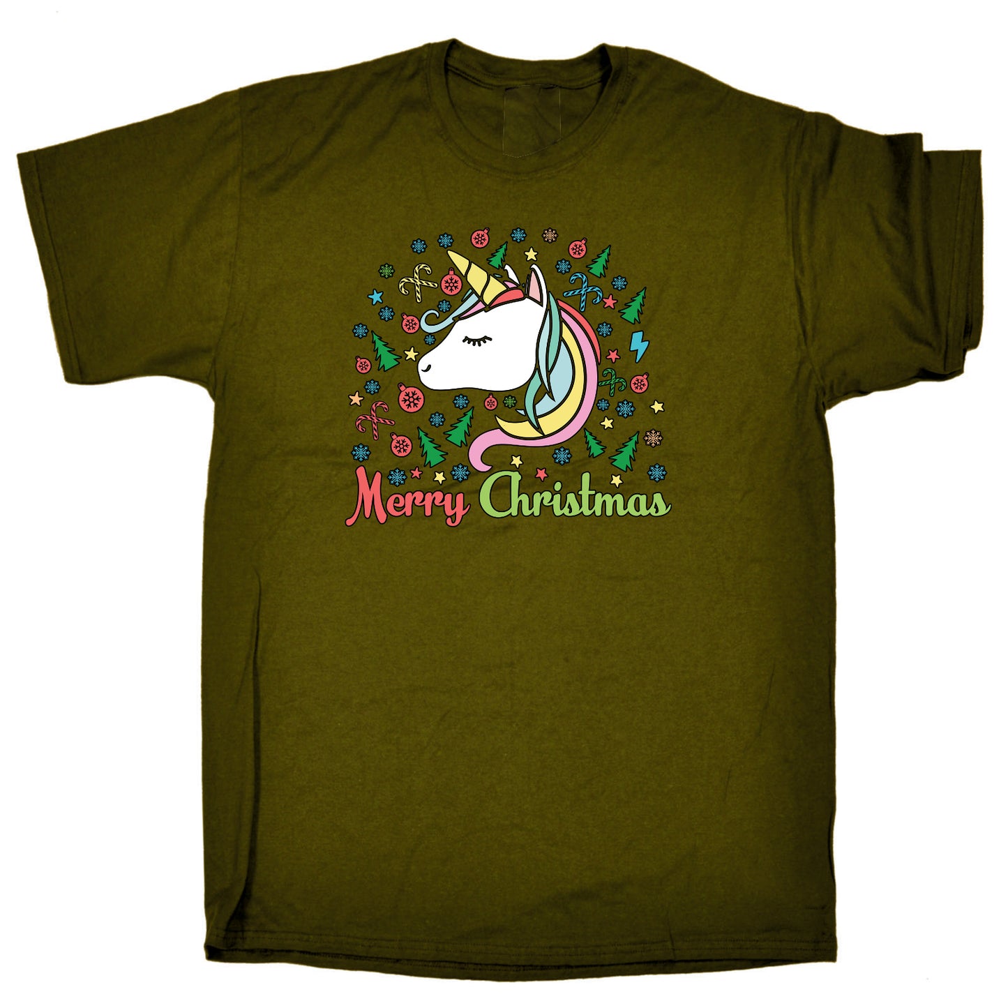 Unicorn Merry Christmas Xmas Unicorns - Mens Funny T-Shirt Tshirts