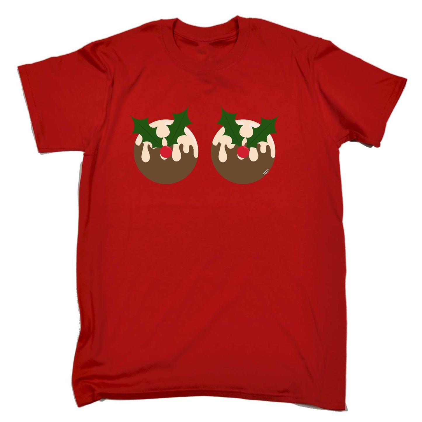Christmas Pudding B  Bie - Mens Xmas Novelty T-Shirt / T Shirt
