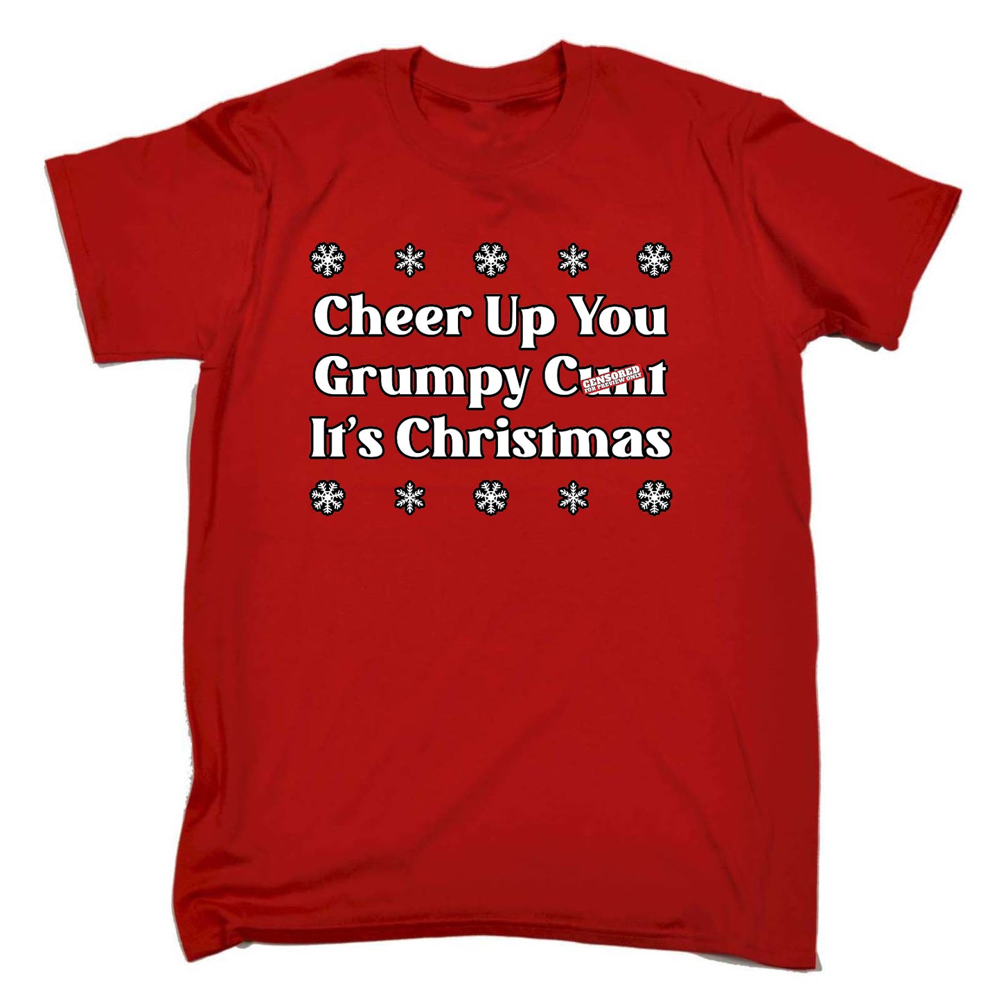 Cheer Up Grumpy Its Christmas - Mens Funny T-Shirt Tshirts