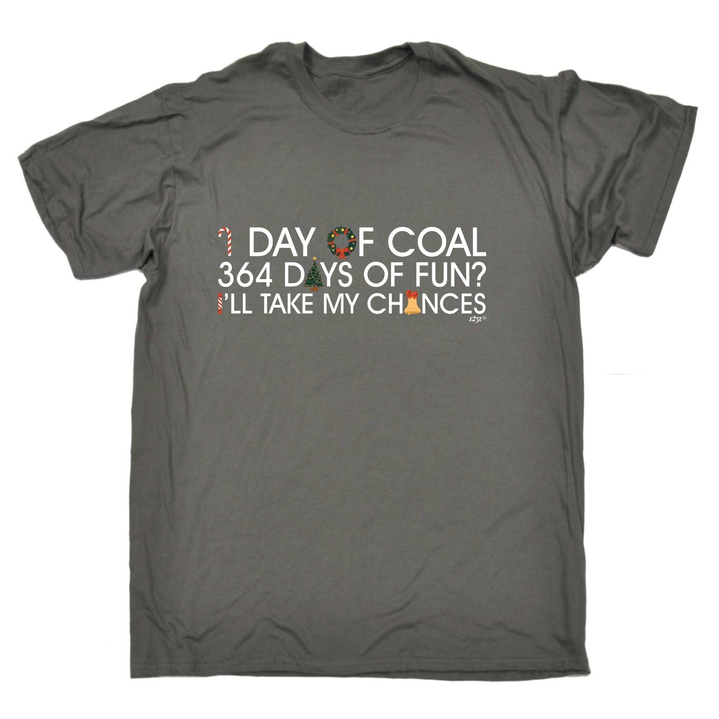 1 Day Of Coal Christmas - Mens Xmas Novelty T-Shirt / T Shirt