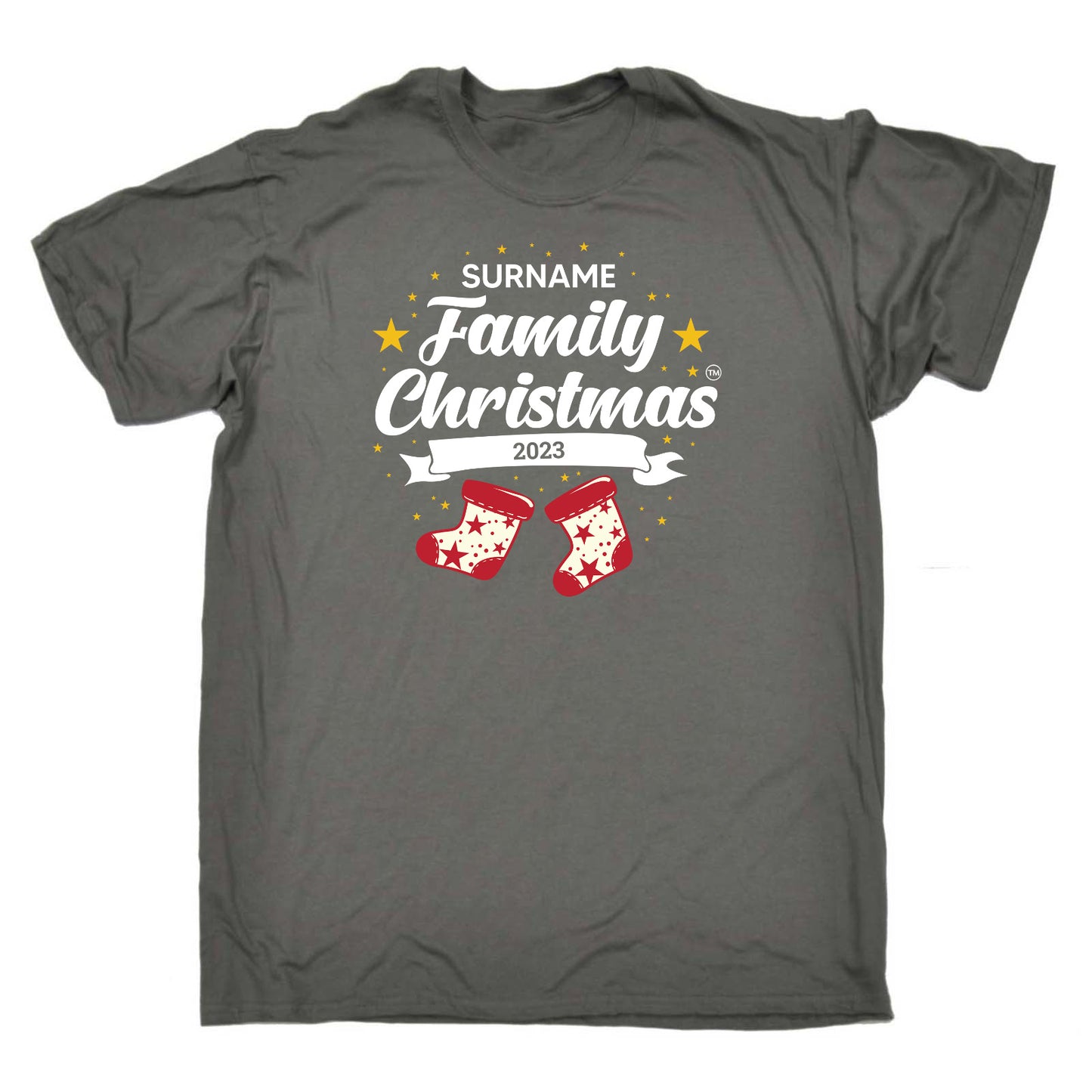 Family Christmas V3 Year Banner Stocking - Mens Funny T-Shirt Tshirts