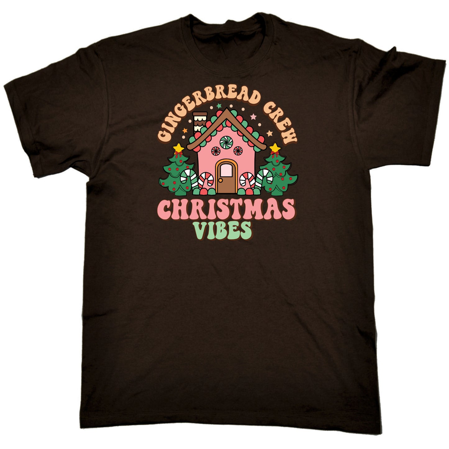 Christmas Retro Gingerbread Crew - Mens Funny T-Shirt Tshirts T Shirt