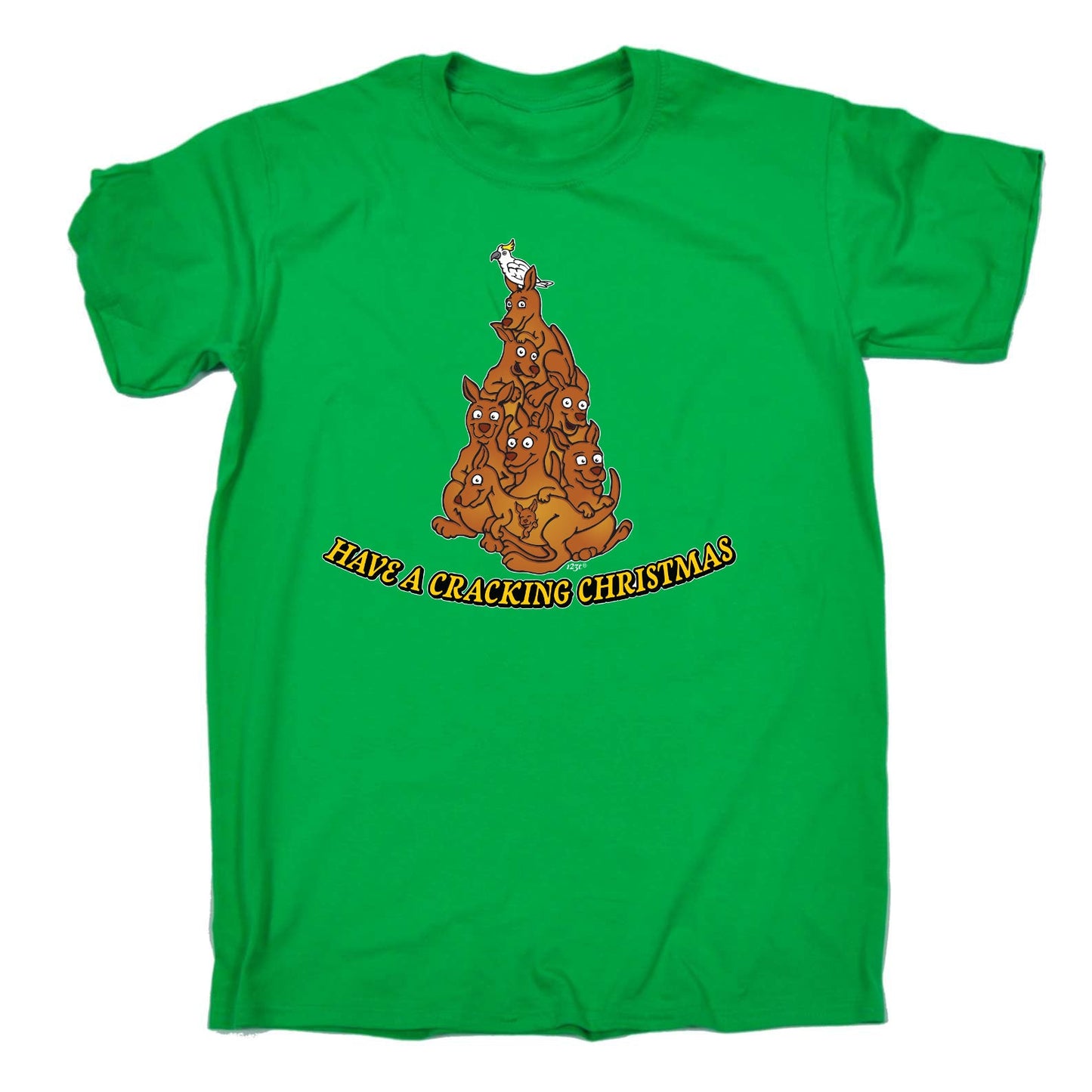 Have A Cracking Christmas Kangaroo - Mens Xmas Novelty T-Shirt / T Shirt