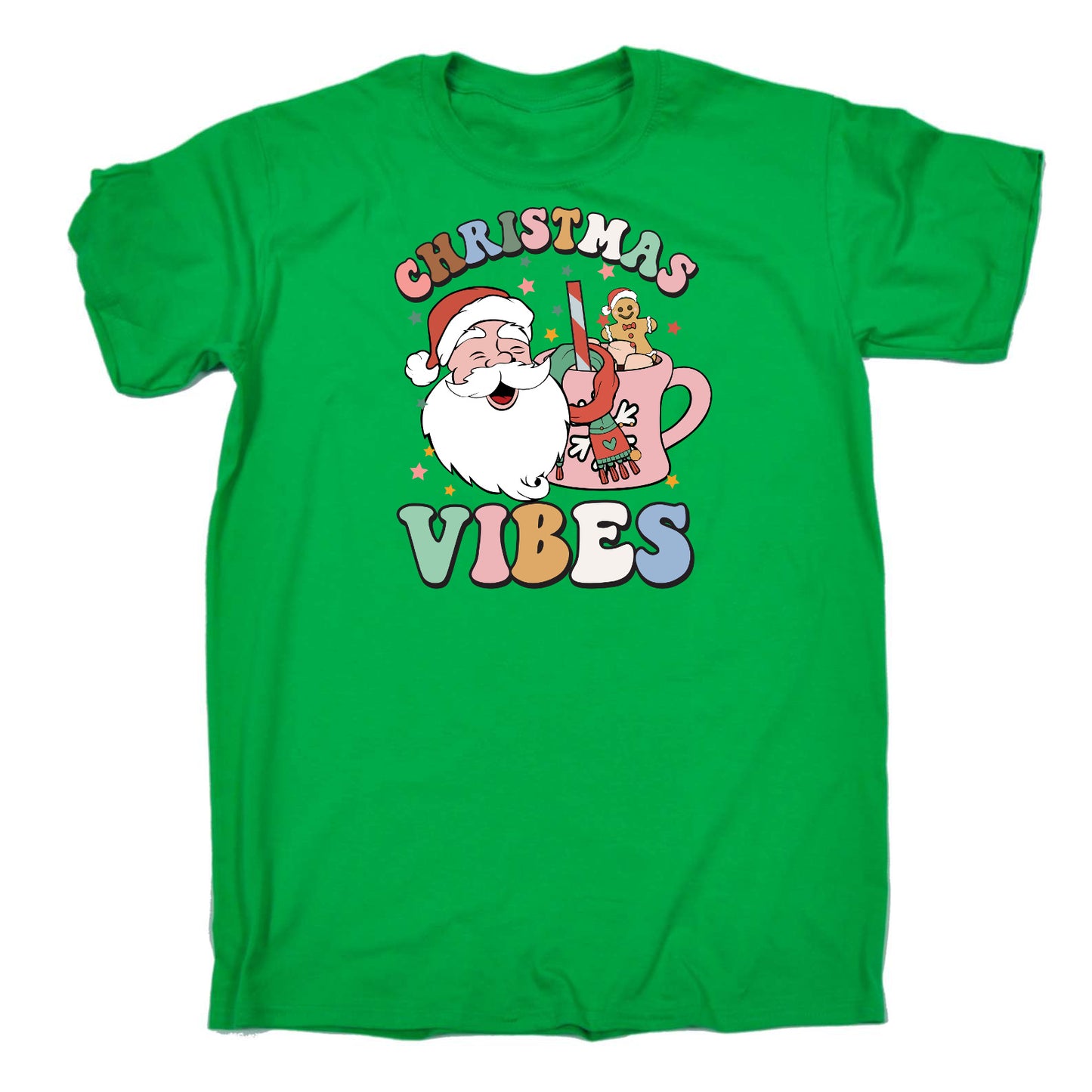 Retro Christmas Vibes - Mens Funny T-Shirt Tshirts T Shirt