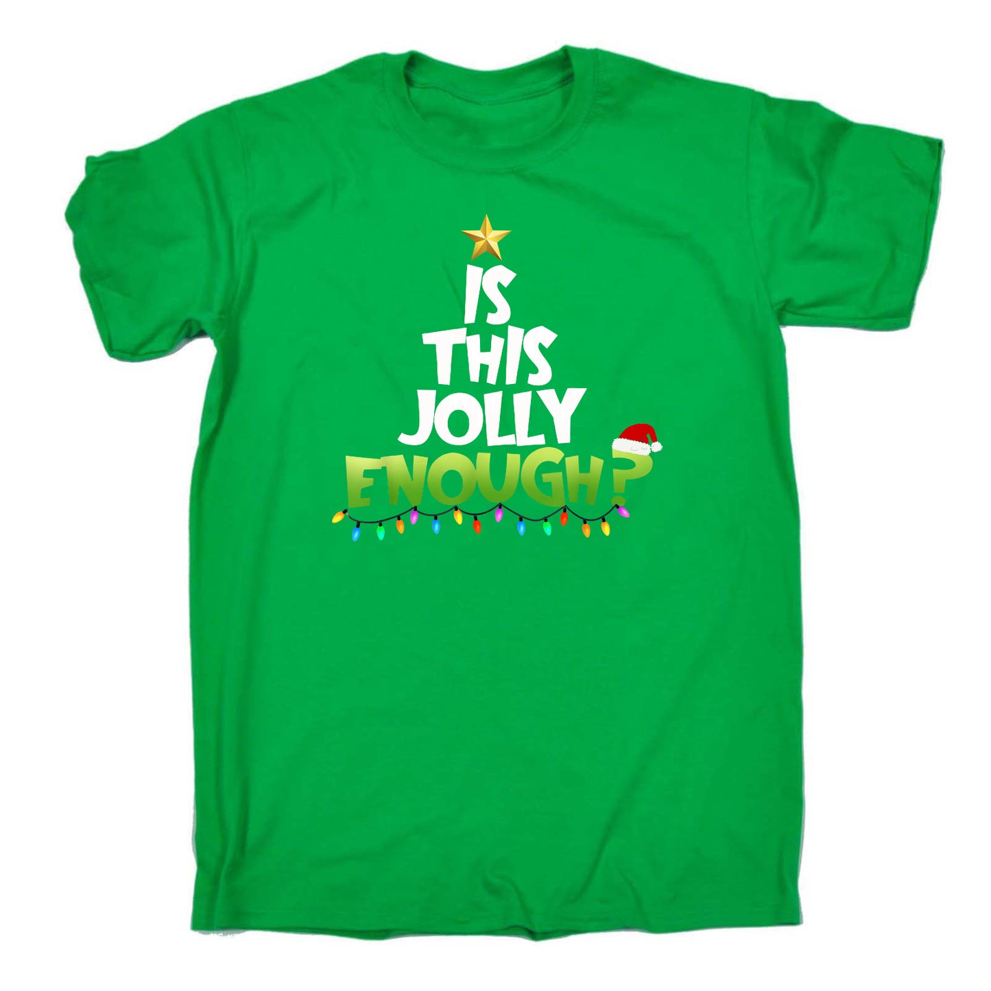 Jolly Enough Christmas Santa - Mens Funny T-Shirt Tshirts