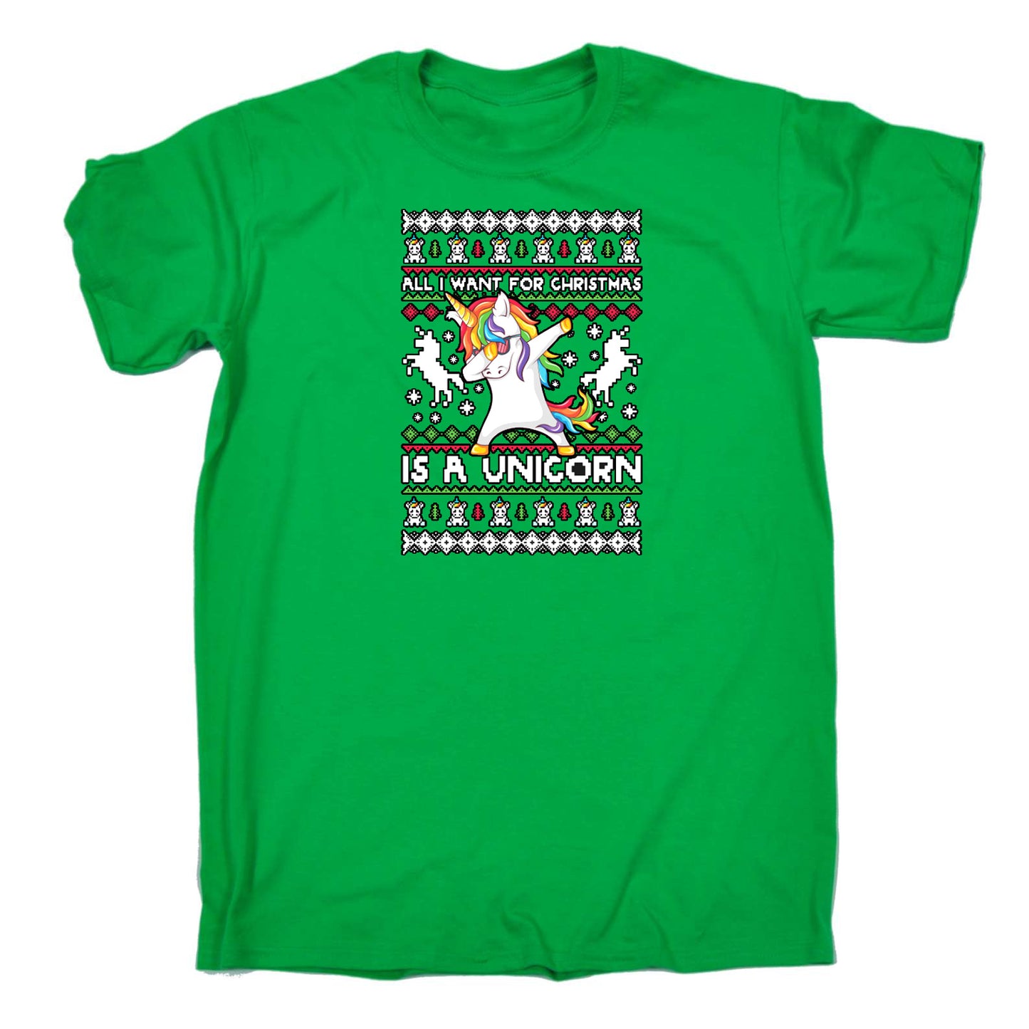 Xmas All I Want For Christmas Unicorn Dab Dabbing - Mens Funny T-Shirt Tshirts T Shirt