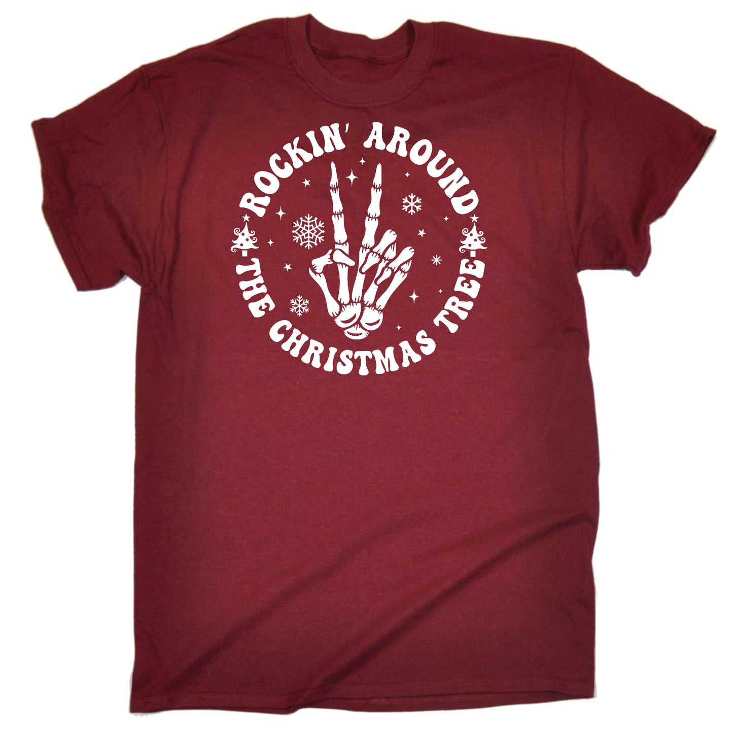 Christmas Rockin Around The Xmas Tree - Mens Funny T-Shirt Tshirts T Shirt