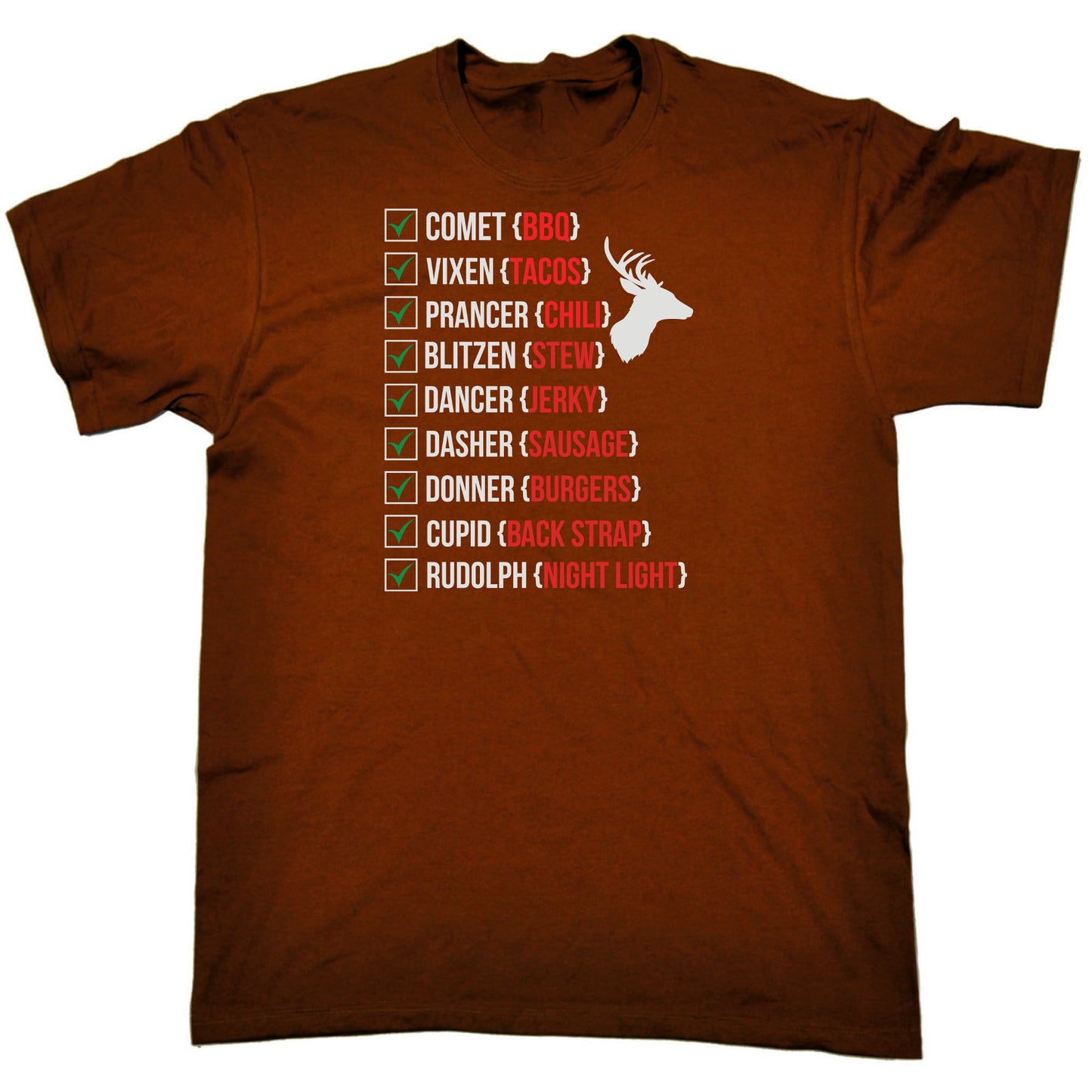 Christmas Deer Hunting Animal - Mens Funny T-Shirt Tshirts T Shirt