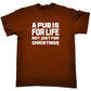 A Pub Is For Life Not Just For Christmas - Mens Xmas Novelty T-Shirt / T Shirt