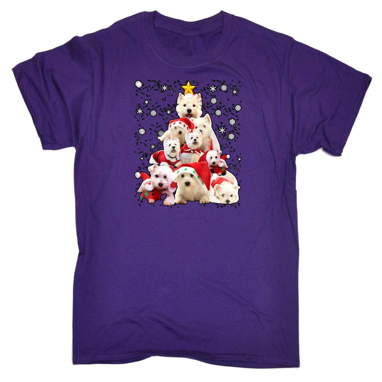 Terrier Xmas Tree Christmas - Mens Funny T-Shirt Tshirts T Shirt
