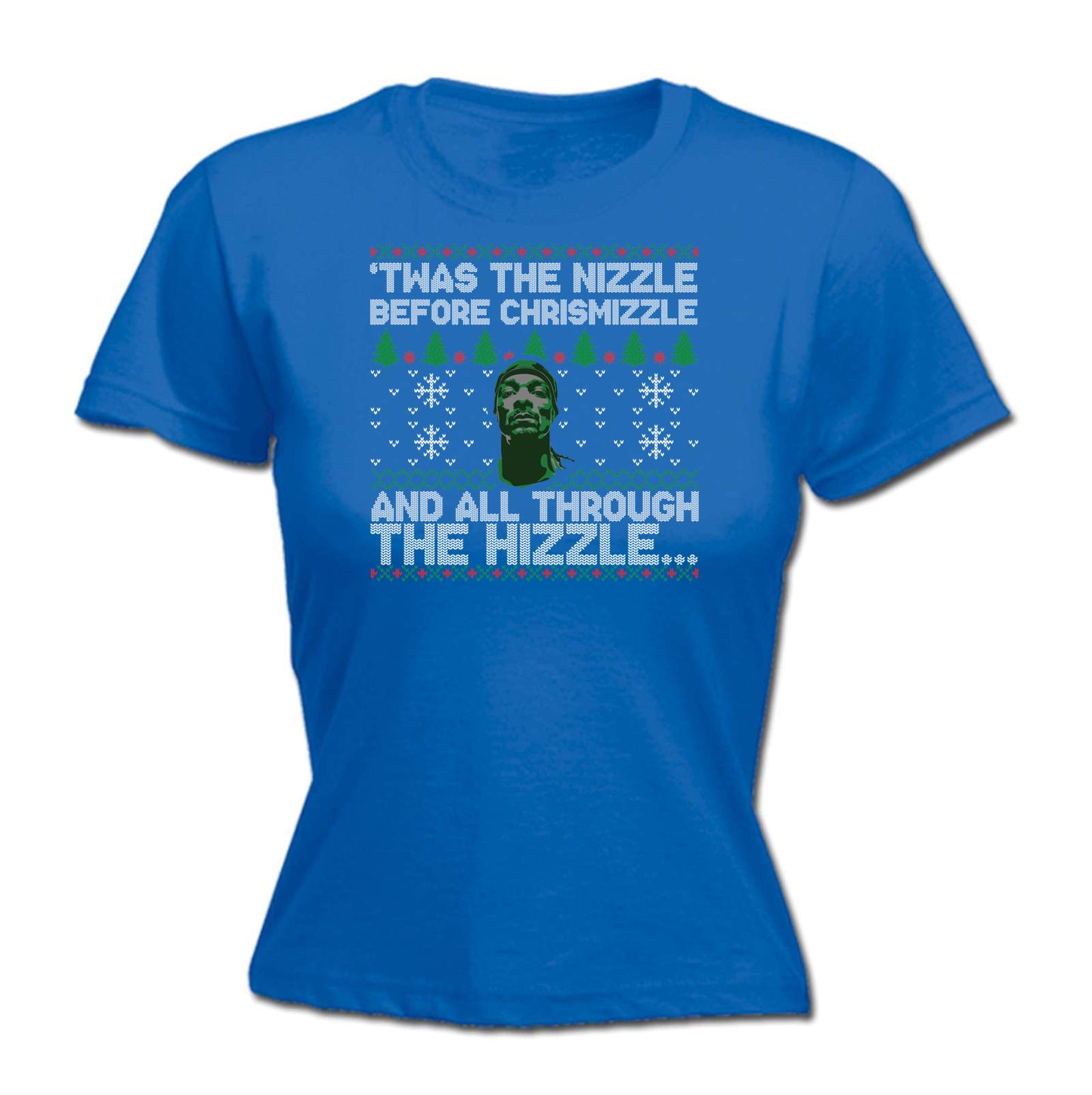Twas The Nizzle Christmas Rapper Hip Hop - Funny Womens T-Shirt Tshirt