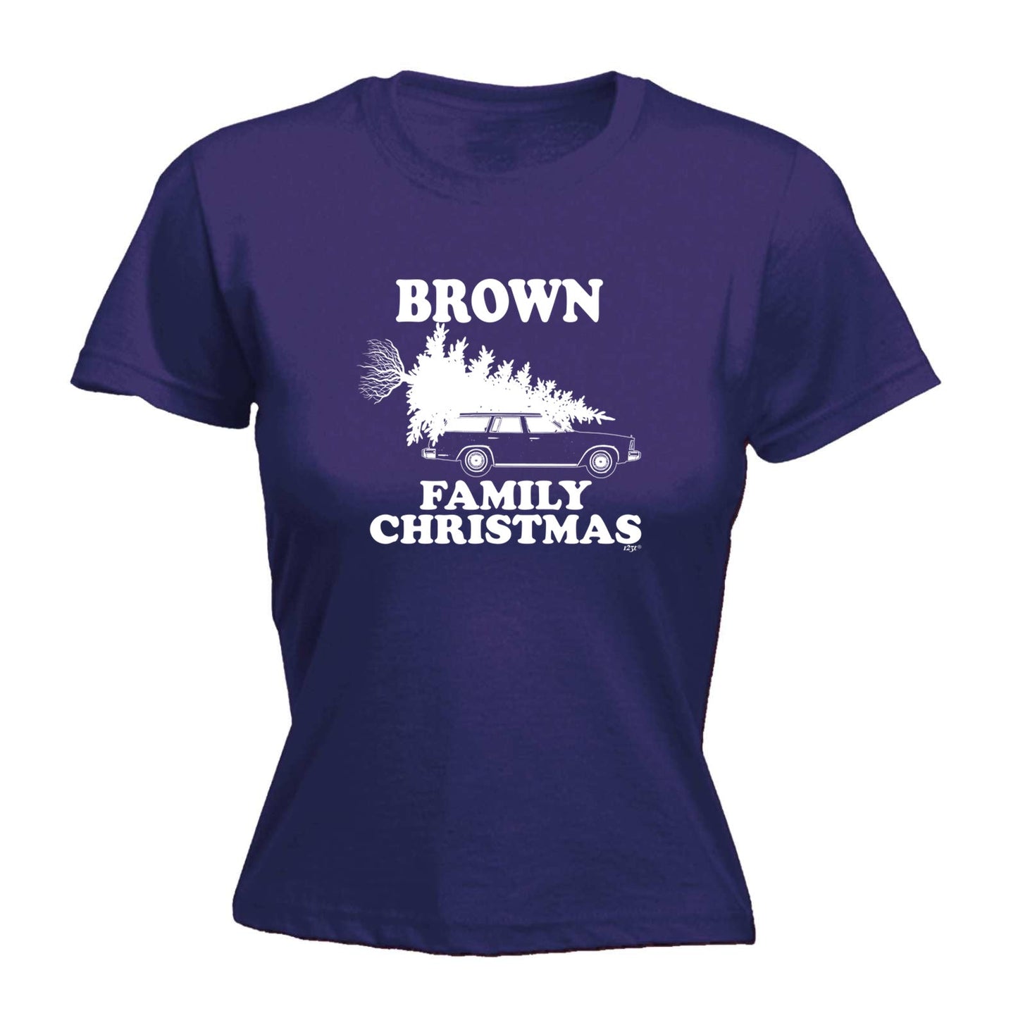 Family Christmas Brown - Xmas Novelty Womens T-Shirt Tshirt