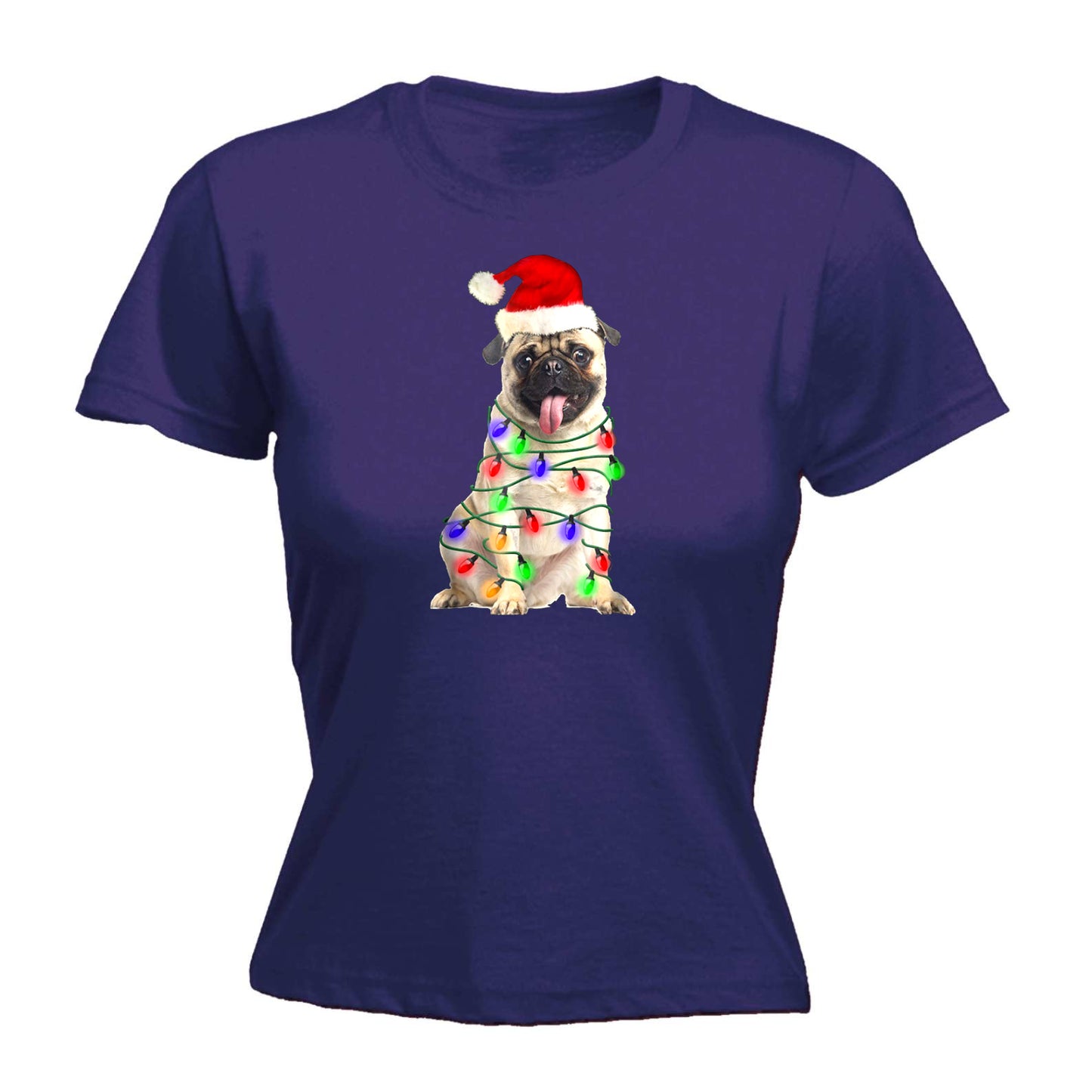 Pug Christmas Dog Xmas - Funny Womens T-Shirt Tshirt Tee Shirts