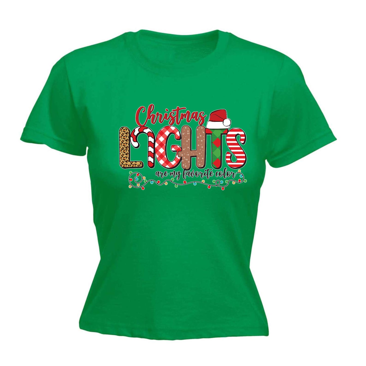 Christmas Lights Are My Favourite Color - Funny Womens T-Shirt Tshirt