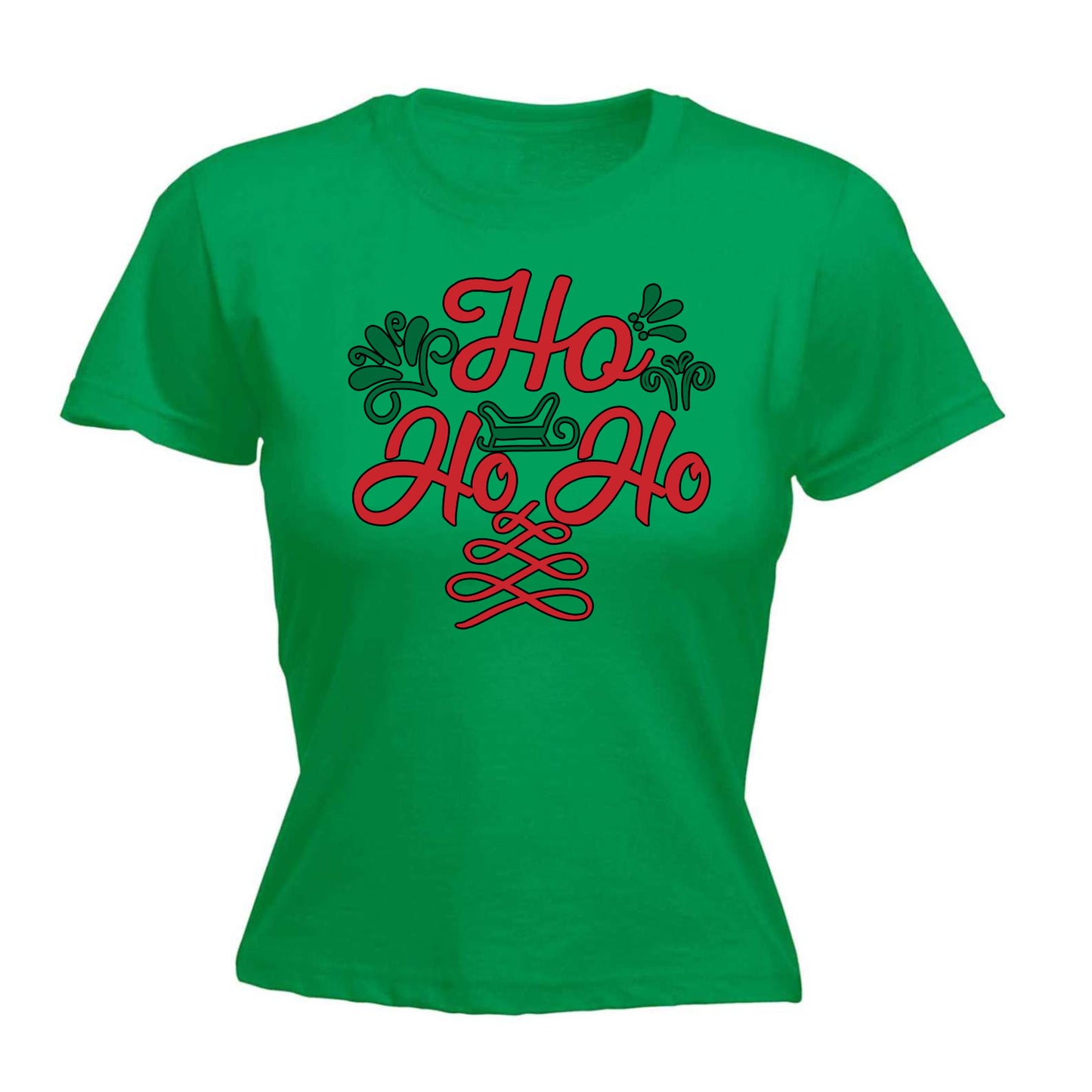 Ho Ho Ho Christmas Santa Xmas - Funny Womens T-Shirt Tshirt