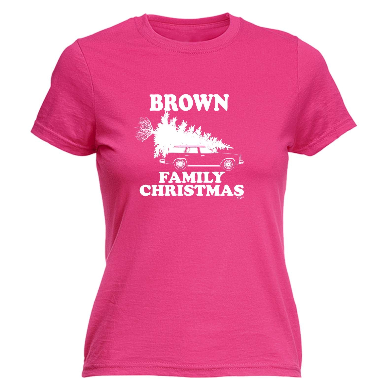 Family Christmas Brown - Funny Womens T-Shirt Tshirt