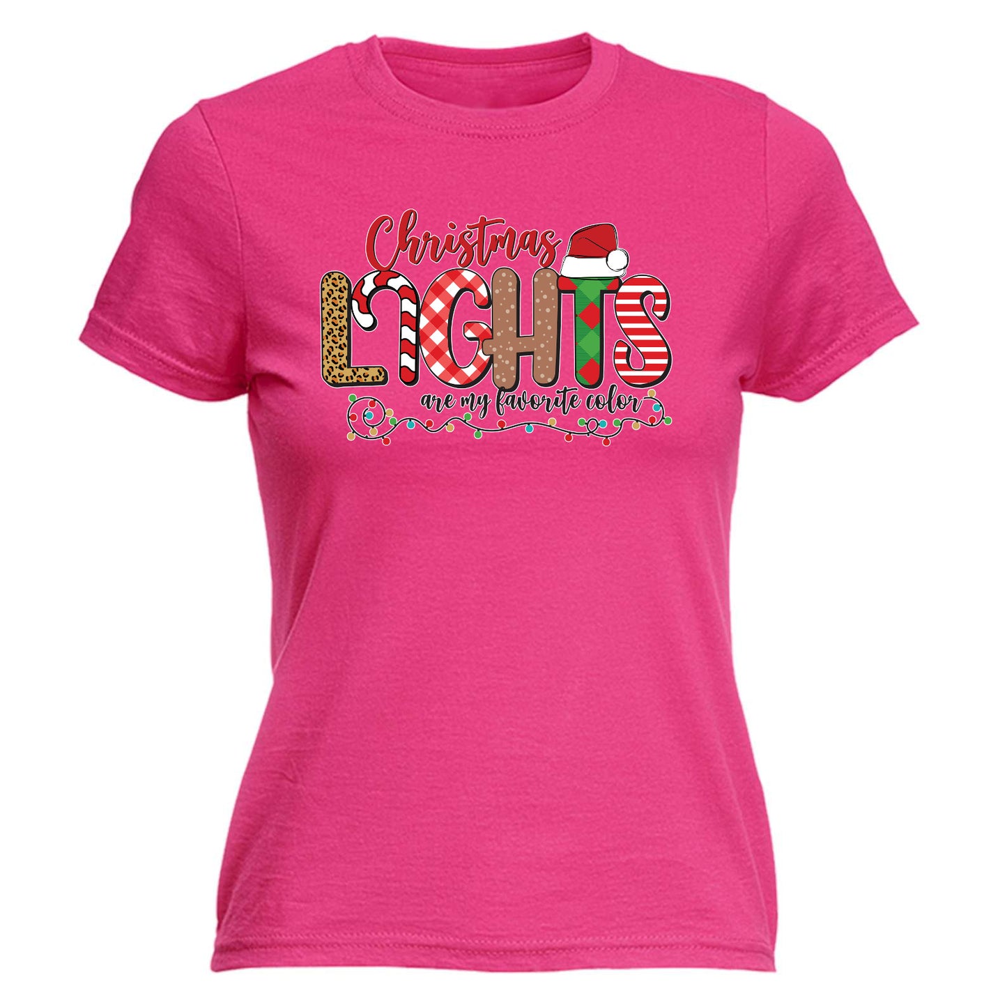 Christmas Lights Are My Favourite Color - Funny Womens T-Shirt Tshirt