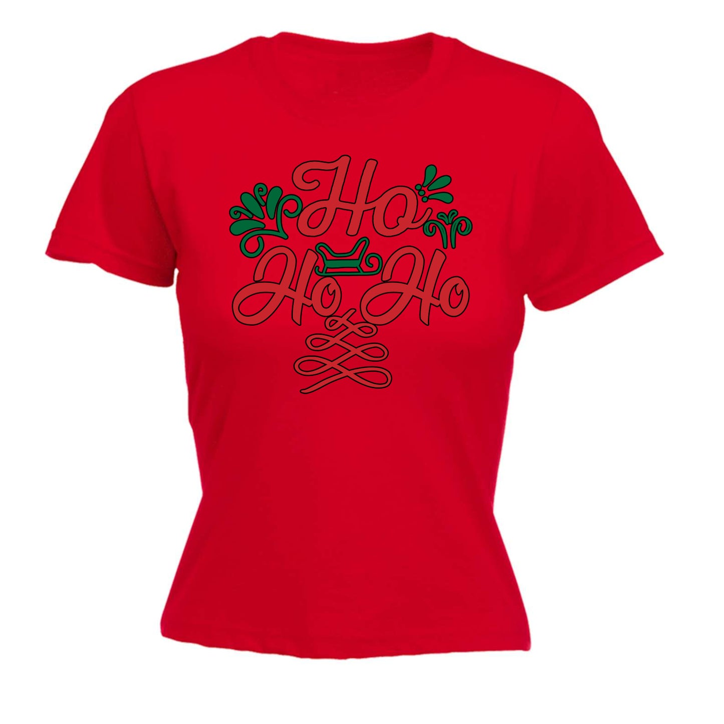 Ho Ho Ho Christmas Santa Xmas - Funny Womens T-Shirt Tshirt Tee Shirts