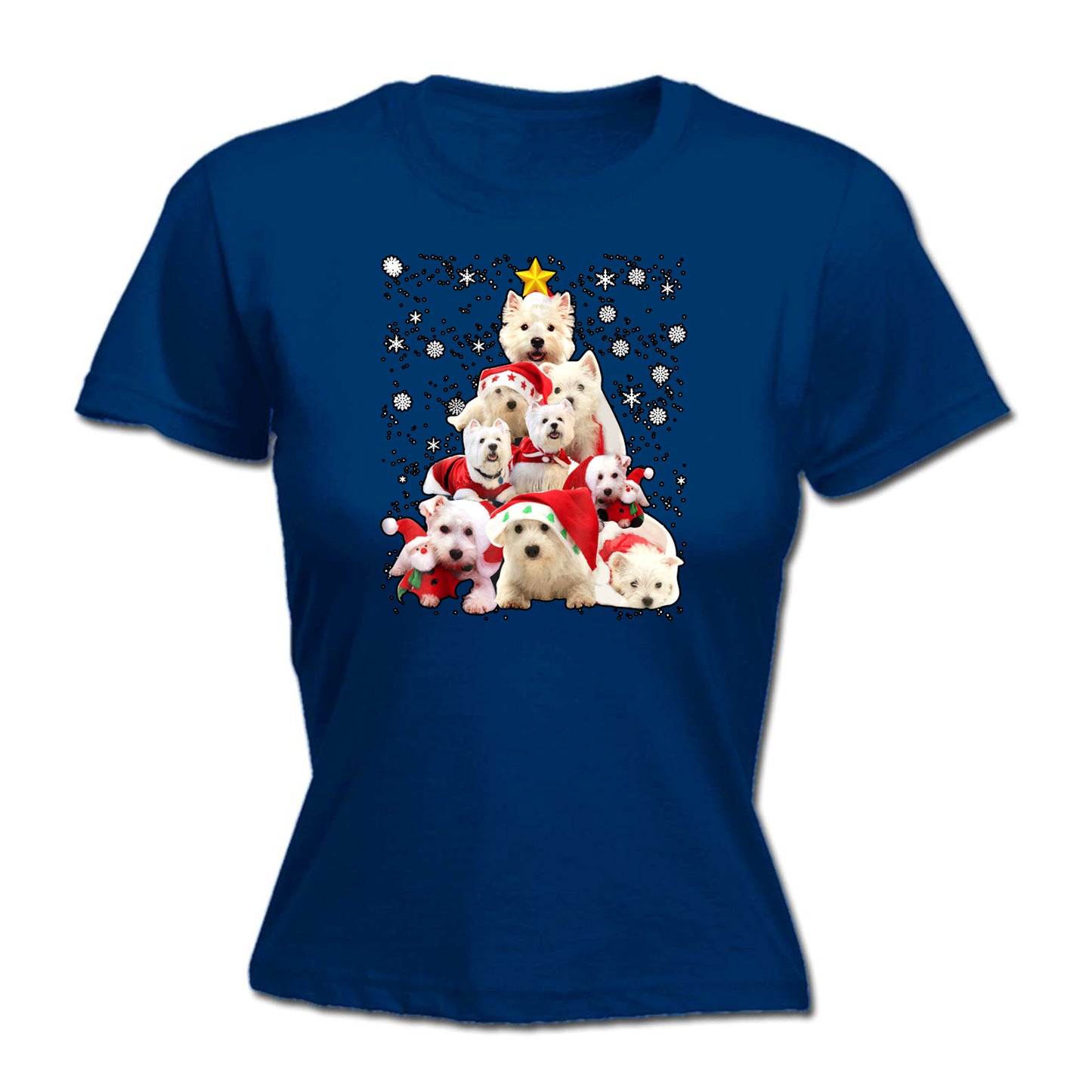 Terrier Xmas Tree Christmas - Funny Womens T-Shirt Tshirt Tee Shirts
