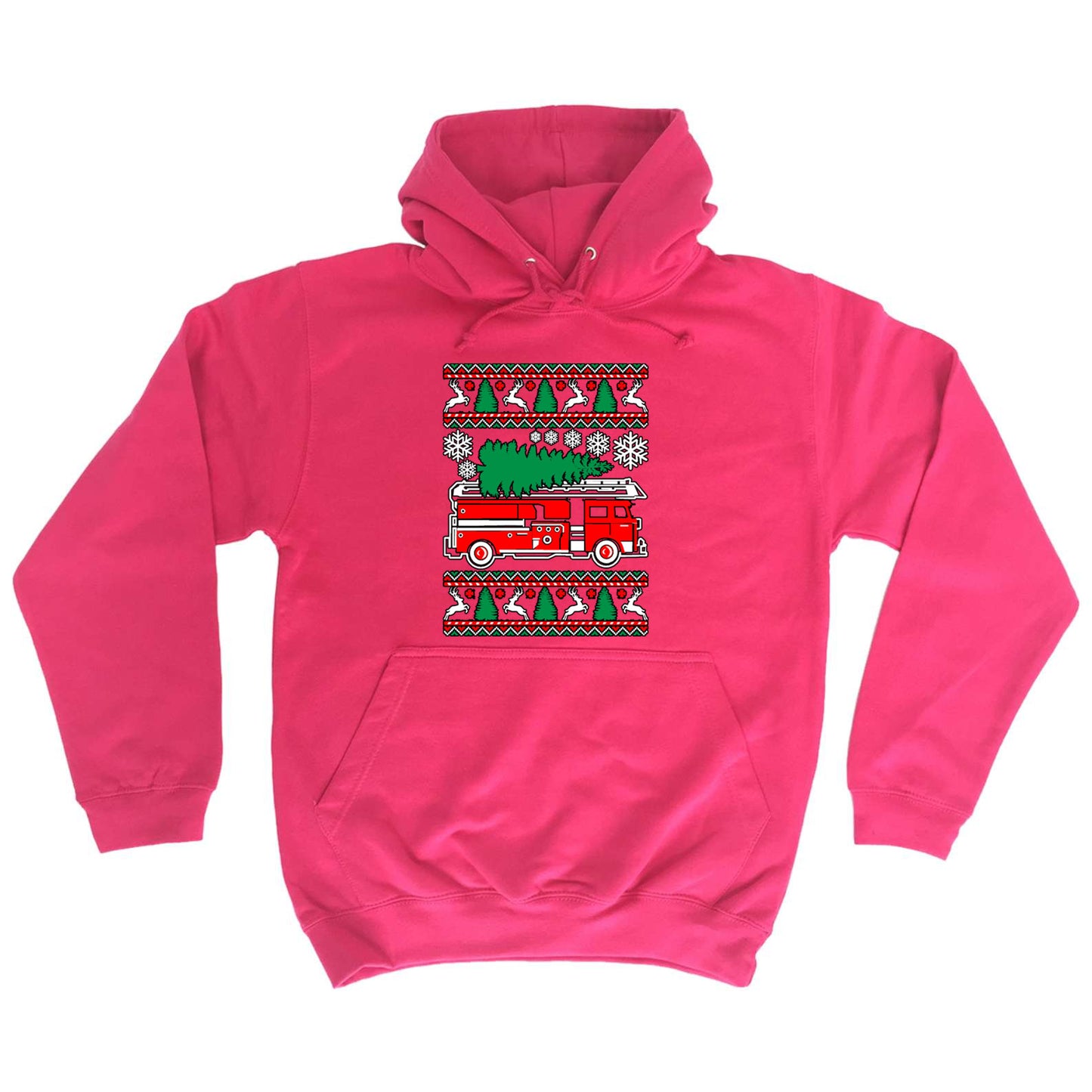 Fire Fighter Engine Christmas Xmas - Funny Novelty Hoodies Hoodie
