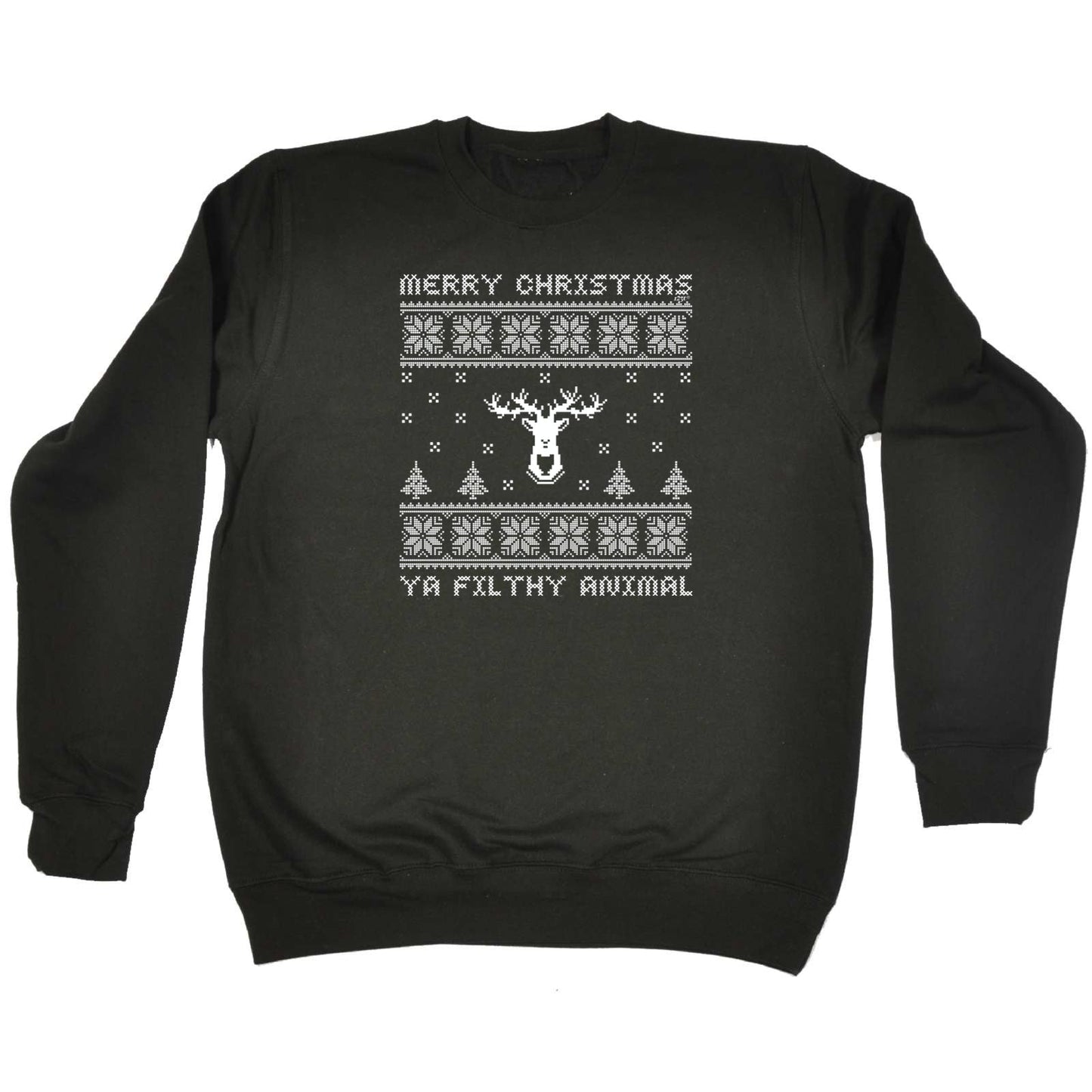 Merry Christmas Ya Filty Animal Jumper - Xmas Novelty Sweatshirt