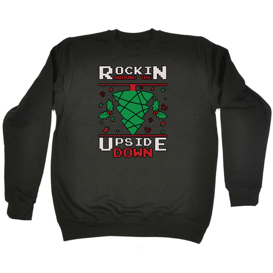 Rockin Around The Christmas Tree Upside Down Australia - Funny Sweatshirt