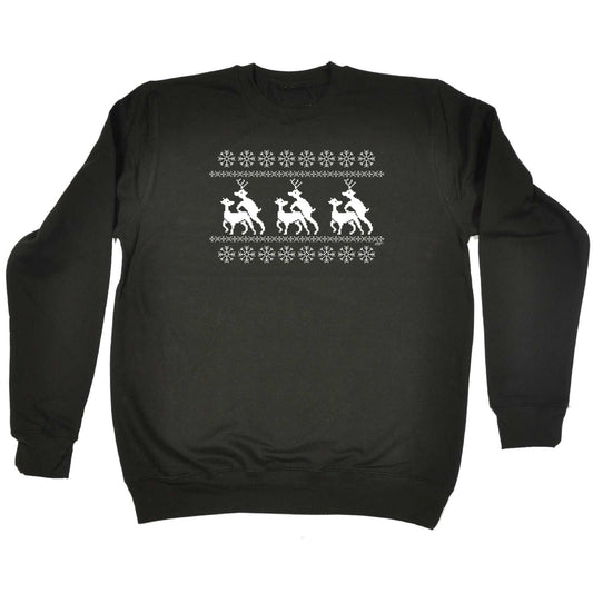 Christmas Reindeer Humping Jumper - Funny Sweatshirt