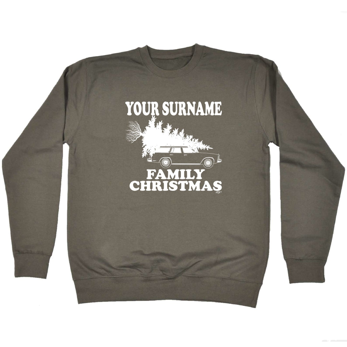 Family Christmas Your Surname Personalised - Xmas Novelty Sweatshirt