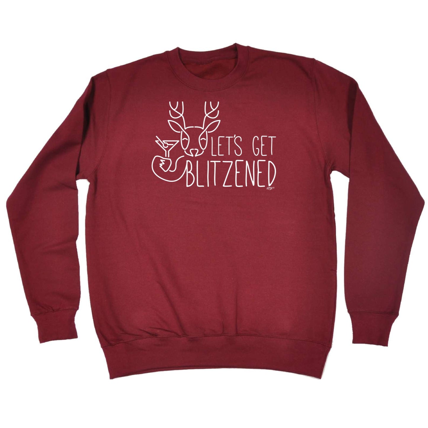 Lets Get Blitzened Christmas - Xmas Novelty Sweatshirt