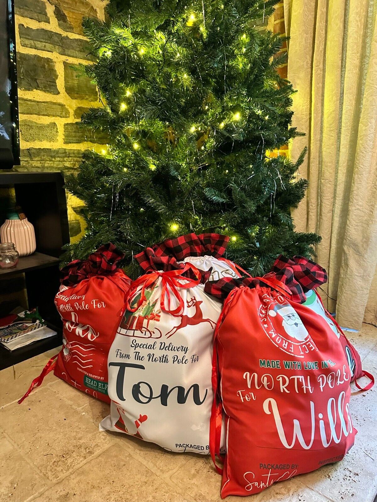 Christmas Santa Sacks Personalised XMAS Large Jumbo Sack Gifts Stocking Bag