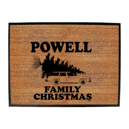 Family Christmas Powell - Funny Novelty Doormat
