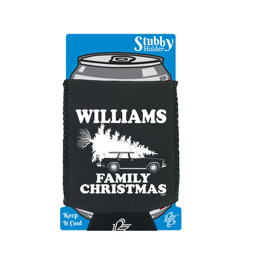 Family Christmas Williams - Funny Stubby Holder With Base