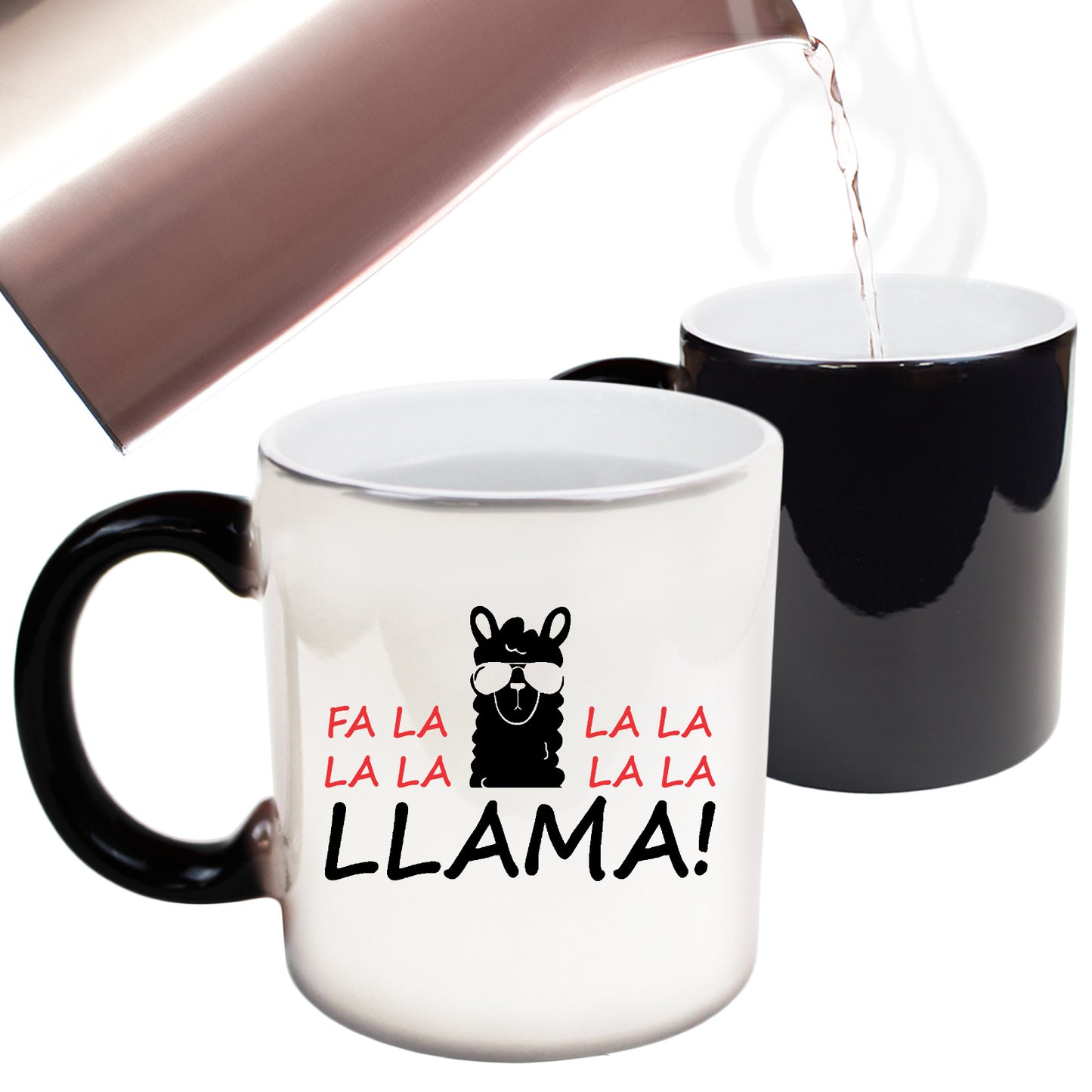 The Christmas Hub - Christmas Fa La La La Lama - Funny Colour Changing Mug
