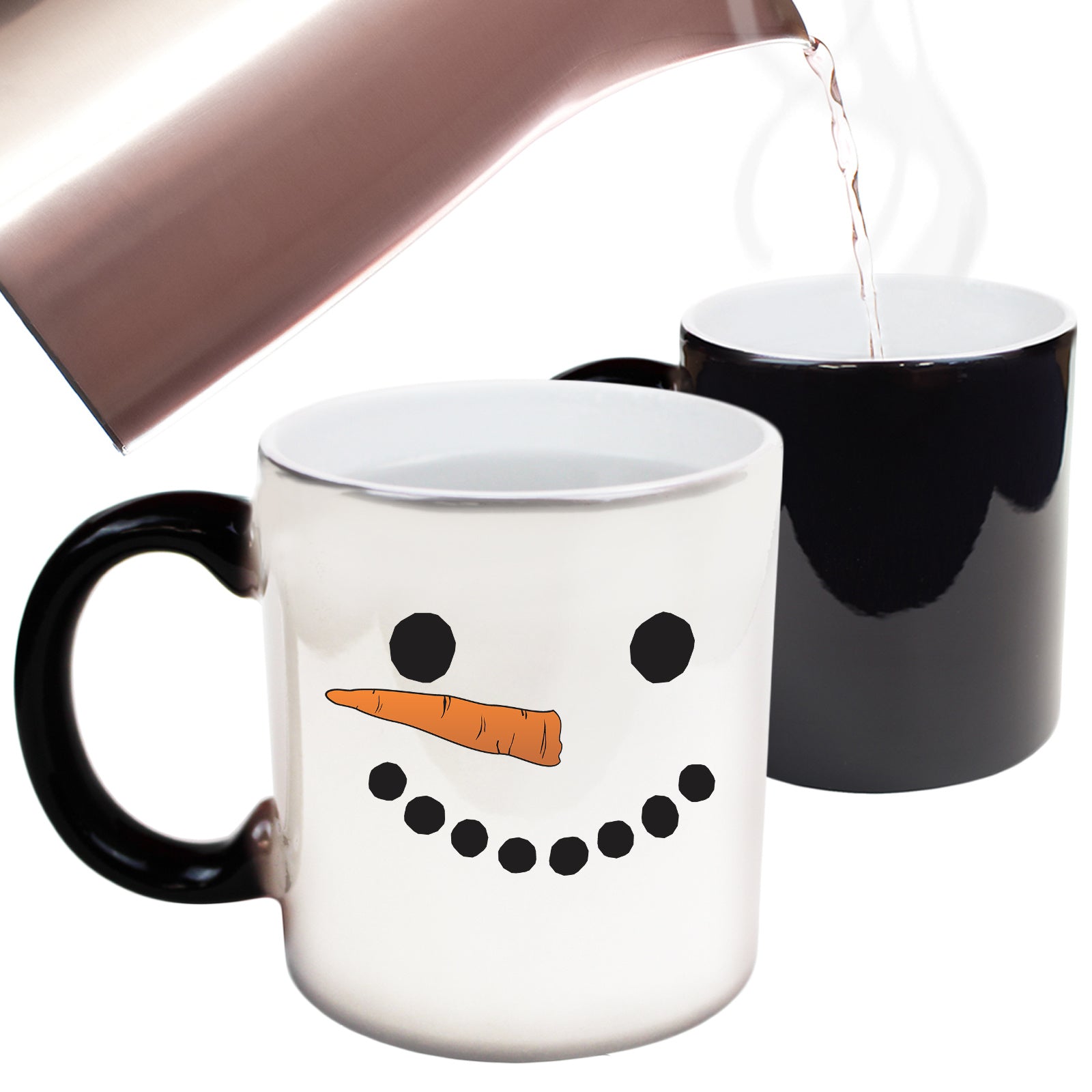 The Christmas Hub - Christmas Snowman Face - Funny Colour Changing Mug