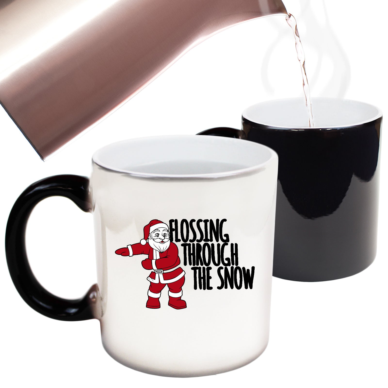 The Christmas Hub - Christmas Flossing Through The Snow - Funny Colour Changing Mug