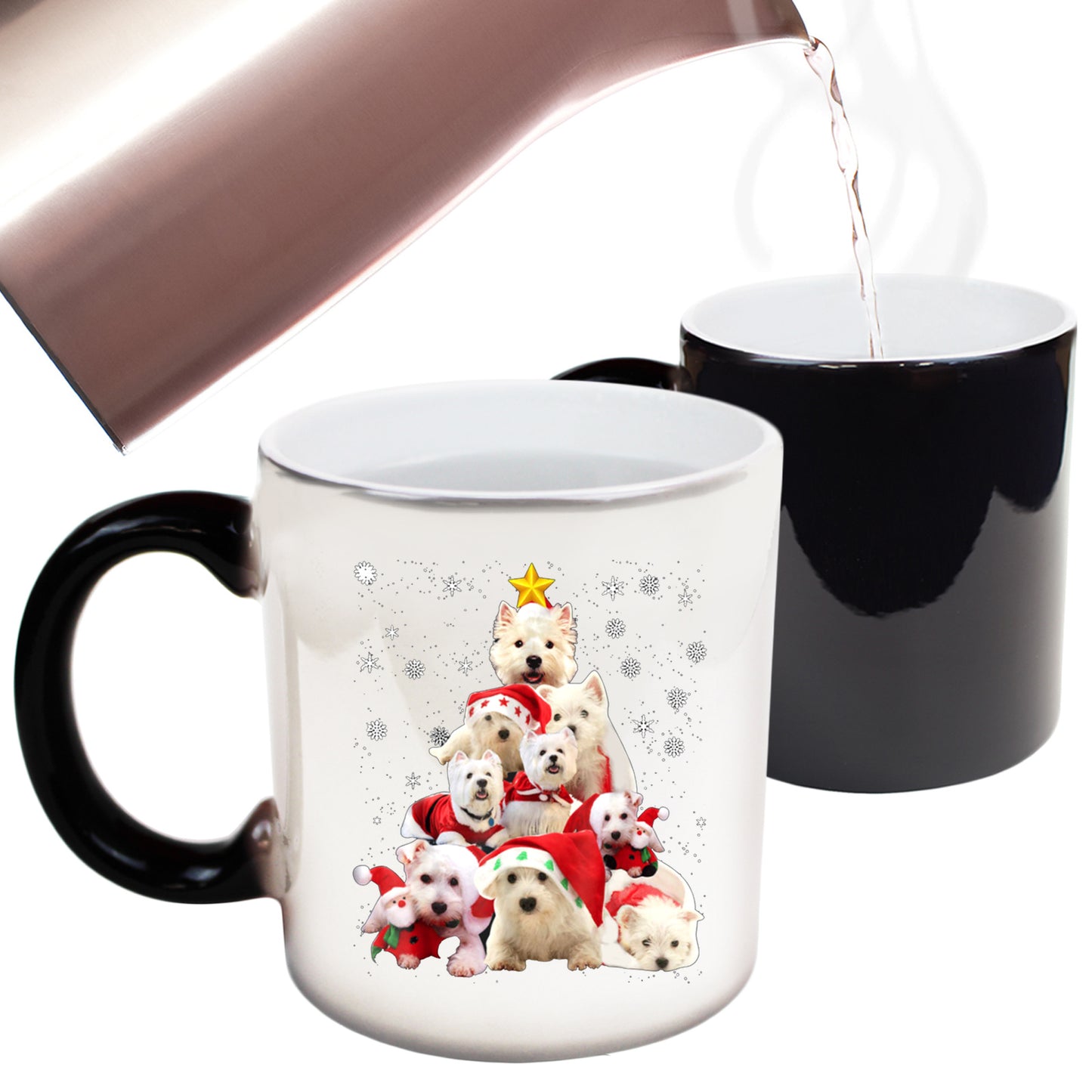 The Christmas Hub - Terrier Xmas Tree Christmas - Funny Colour Changing Mug