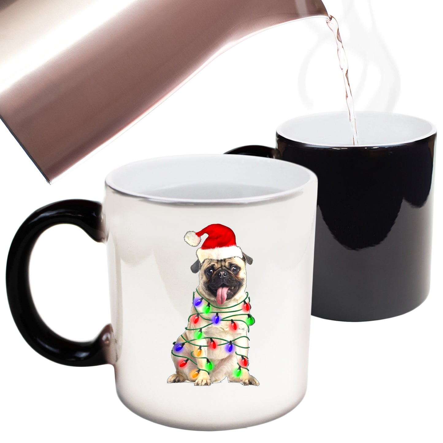 The Christmas Hub - Pug Christmas Dog Xmas - Funny Colour Changing Mug
