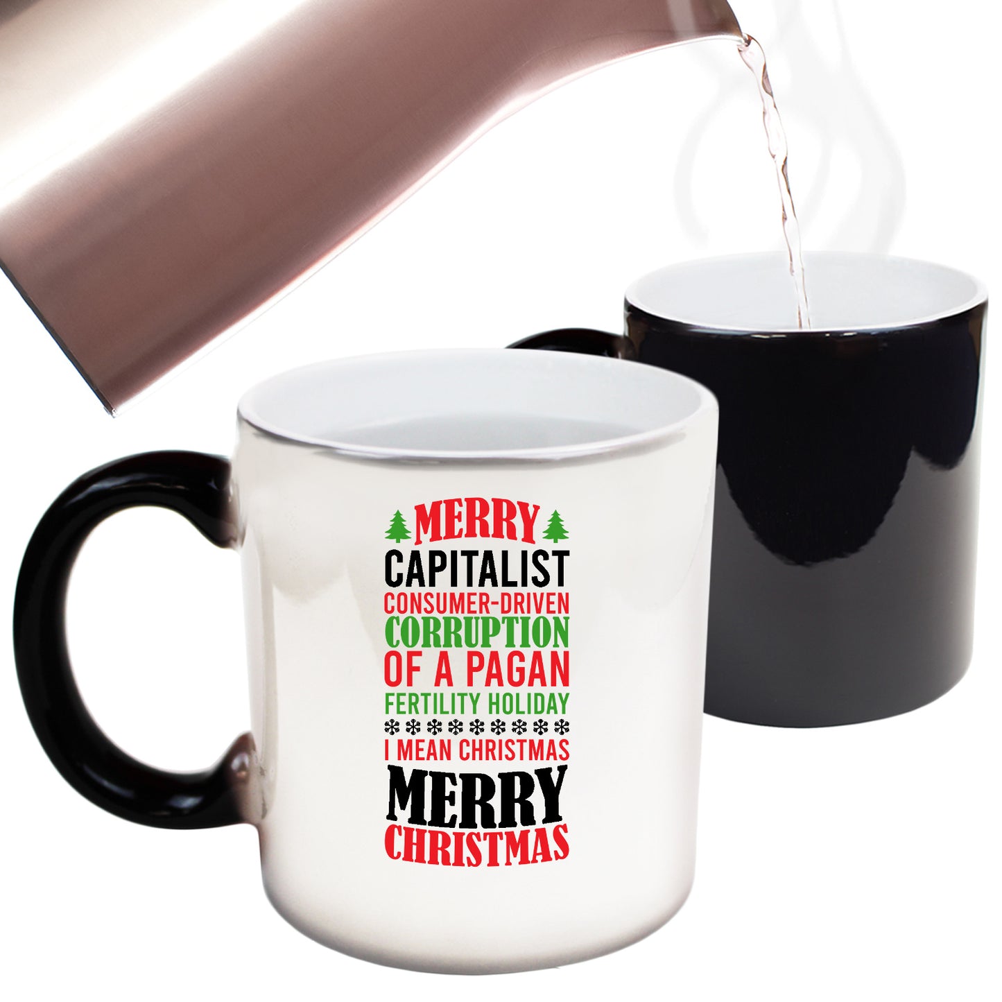 The Christmas Hub - Christmas Xmas Merry Capitalist Consumer Driven Corruption - Funny Colour Changing Mug