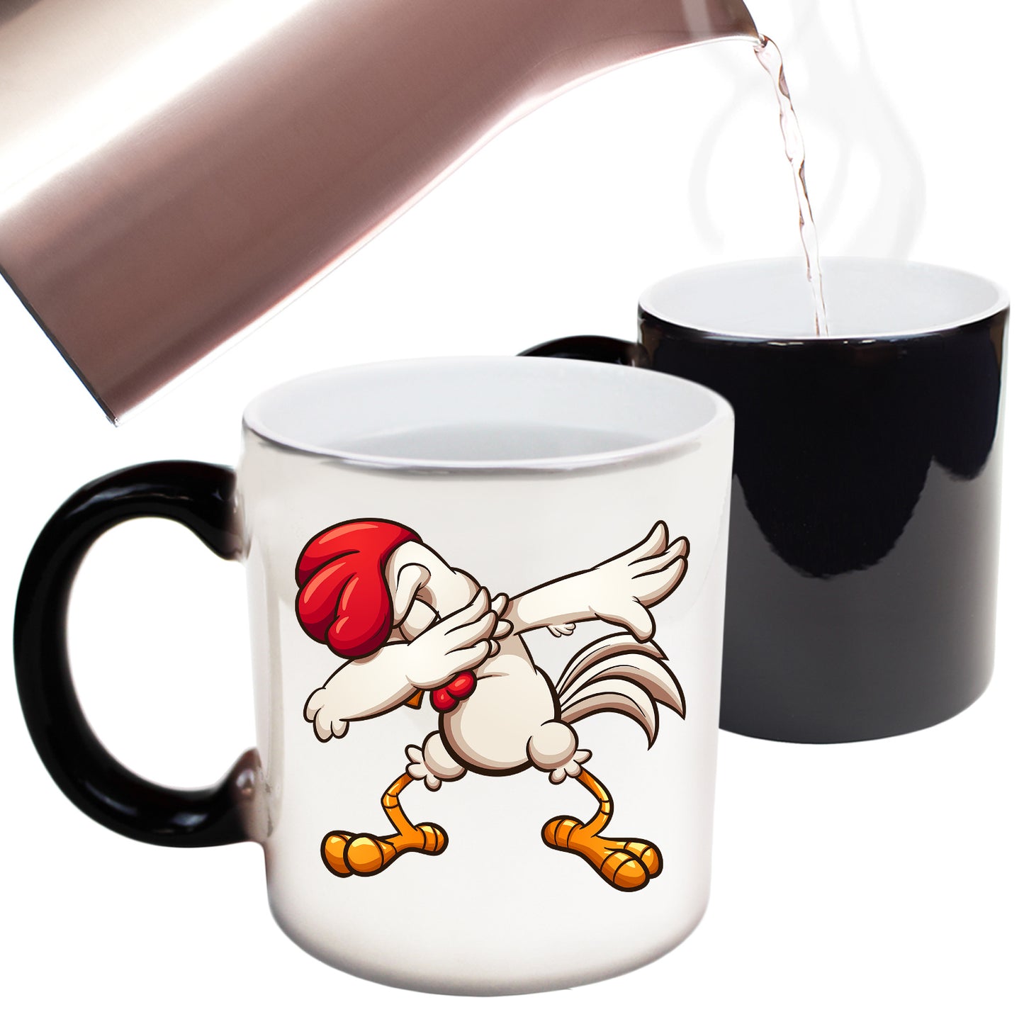 Chicken Dabbing Santa Christmas Chickens - Funny Colour Changing Mug
