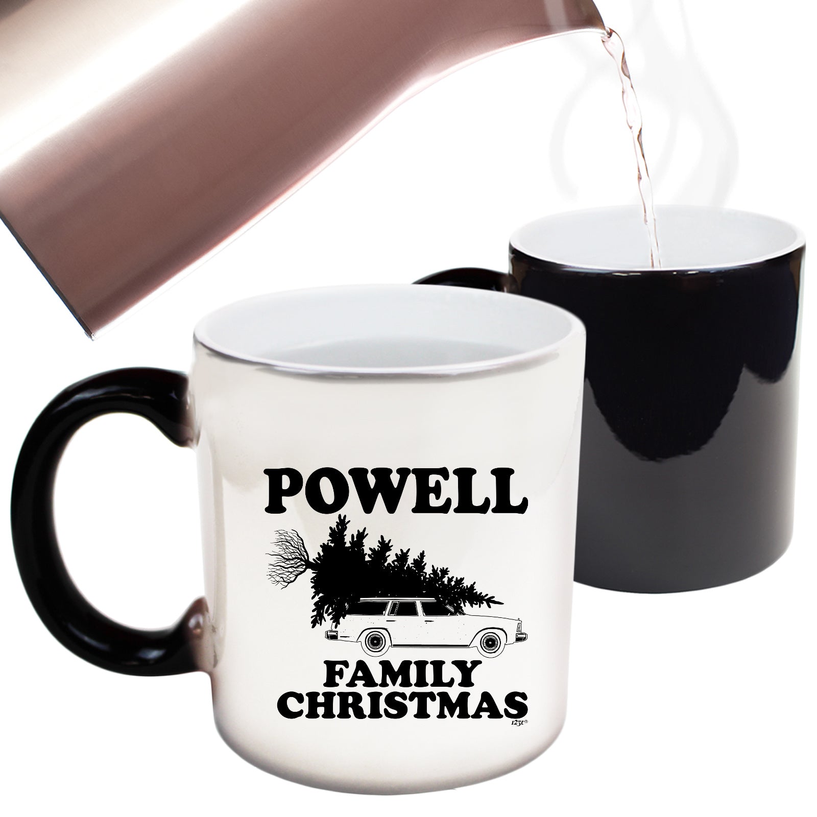 The Christmas Hub - Family Christmas Powell - Funny Colour Changing Mug