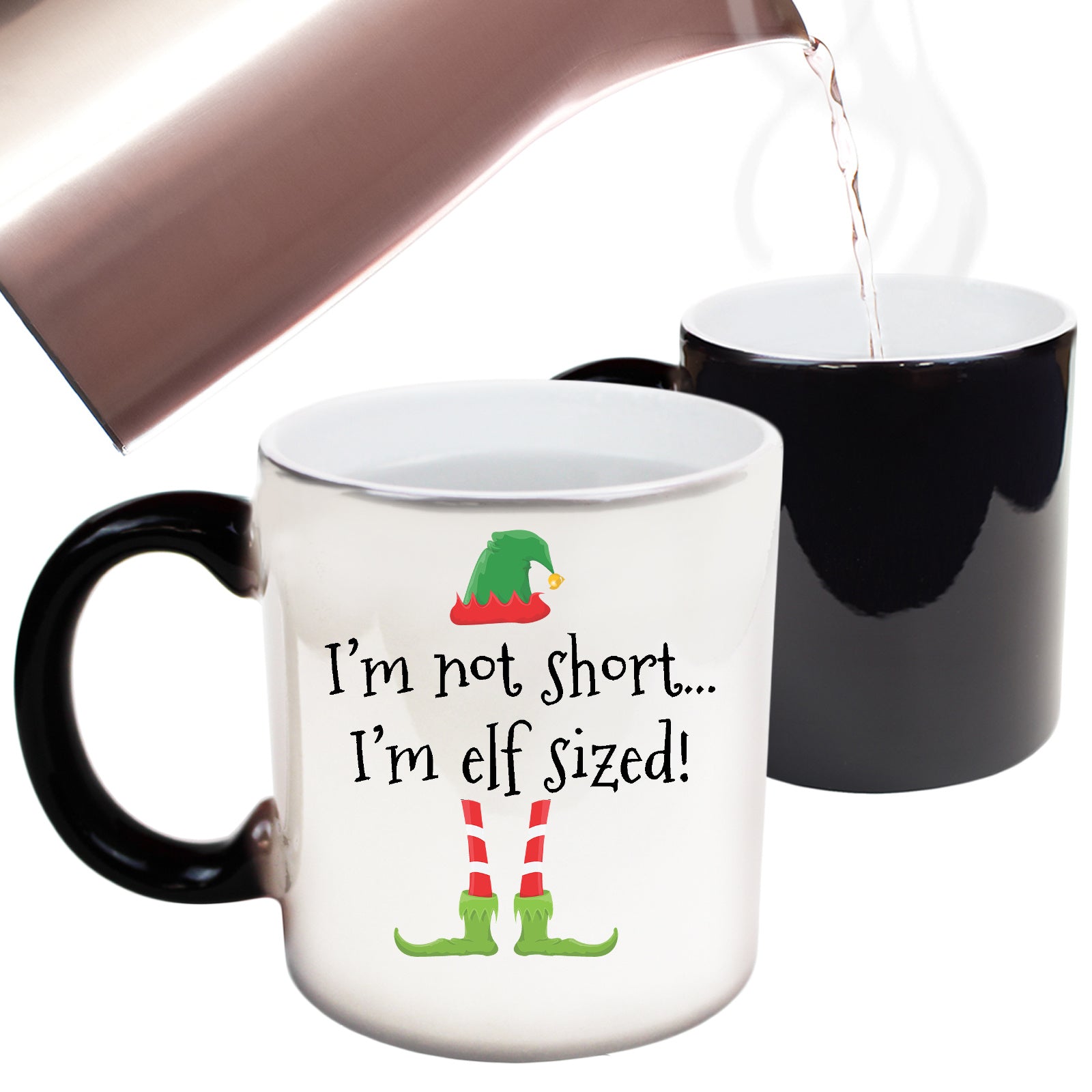 The Christmas Hub - Christmas Im Not Short Im Elf Sized - Funny Colour Changing Mug