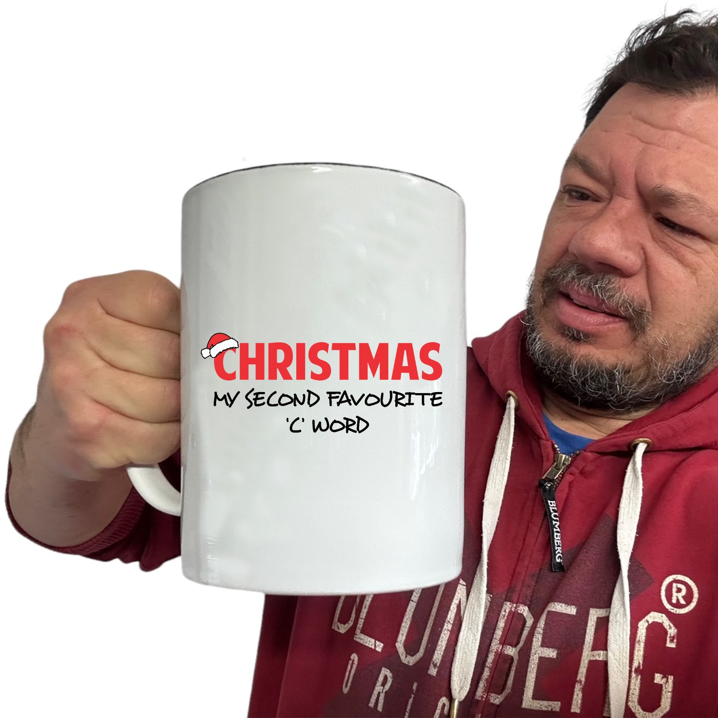 The Christmas Hub - Christmas My Second Favourite C Word - Funny Giant 2 Litre Mug