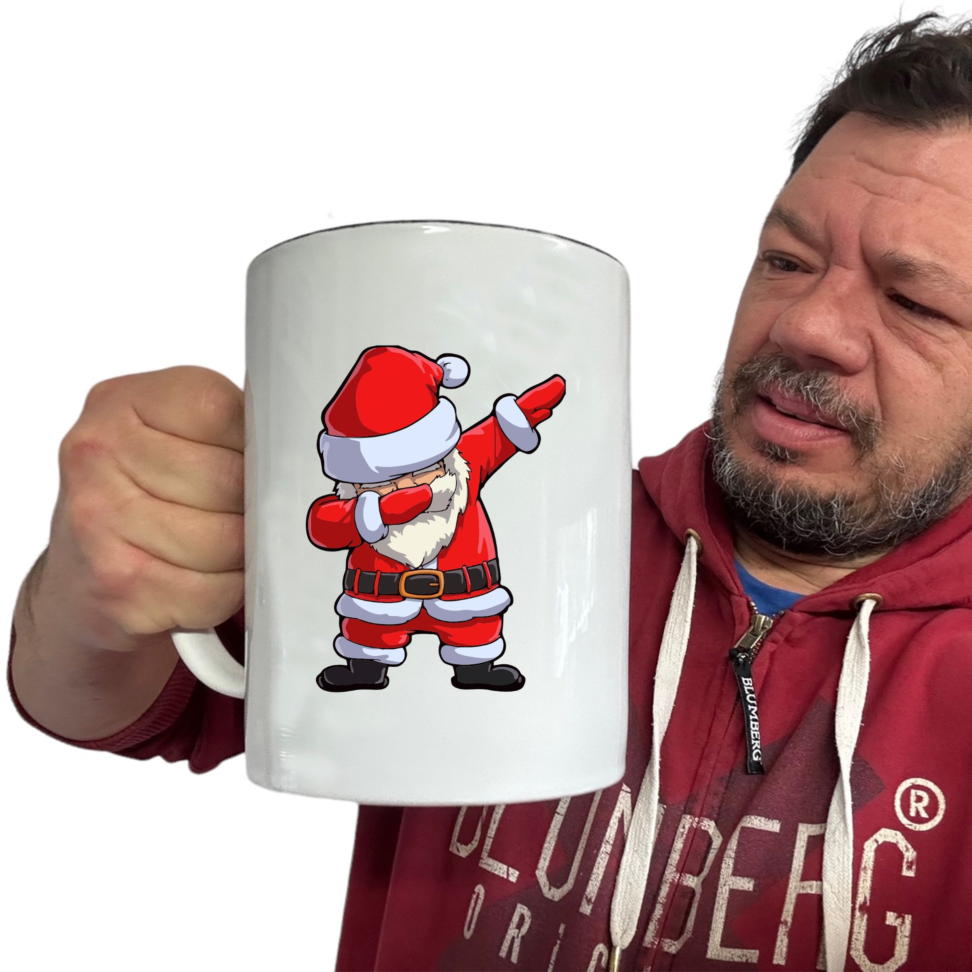 The Christmas Hub - Christmas Xmas Dabbing Santa Dab - Funny Giant 2 Litre Mug