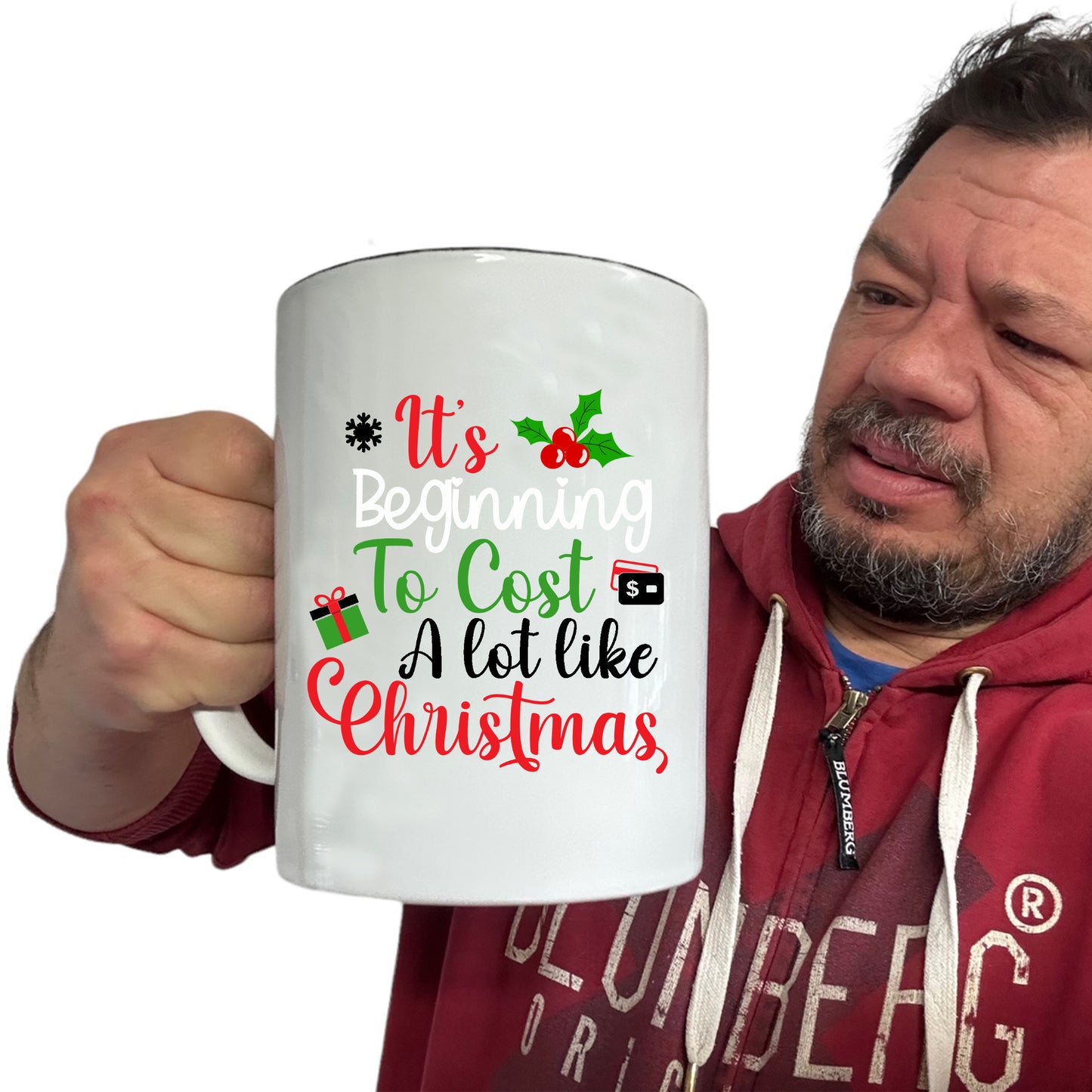 The Christmas Hub - Christmas Xmas Its Beginning To Cost A Lot Like - Funny Giant 2 Litre Mug