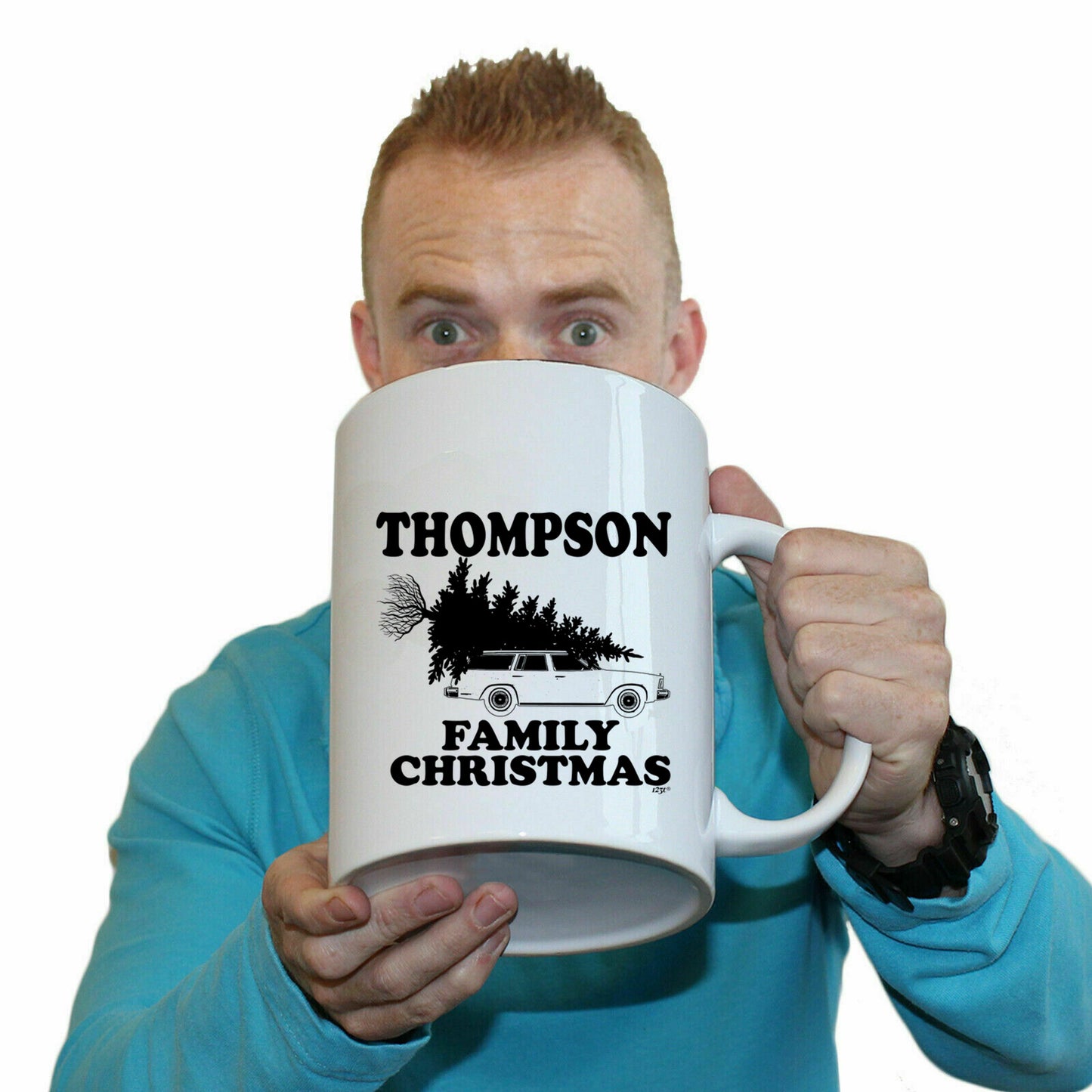 The Christmas Hub - Family Christmas Thompson - Funny Giant 2 Litre Mug