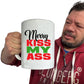 The Christmas Hub - Christmas Xmas Merry Kiss My Ass - Funny Giant 2 Litre Mug